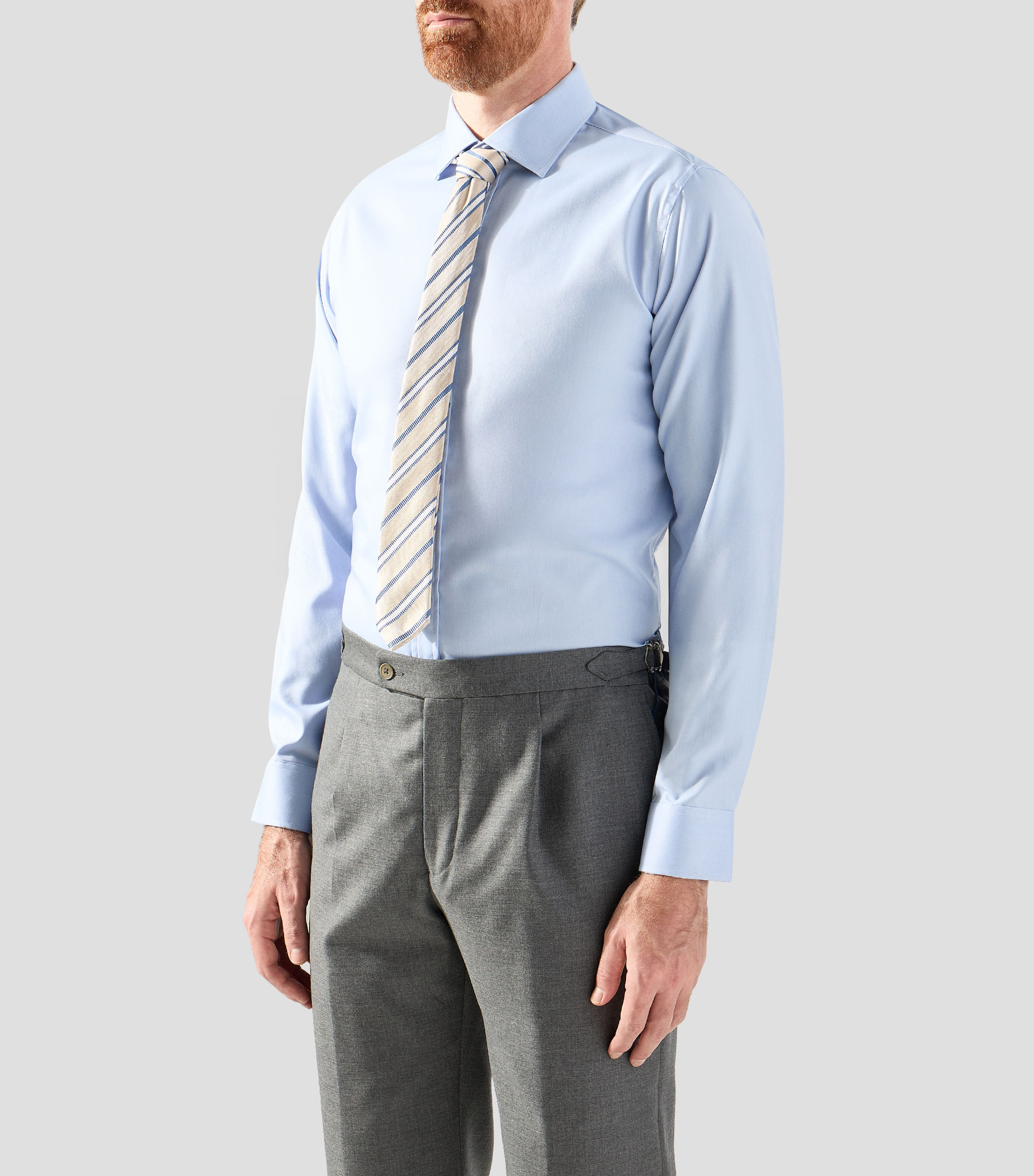 Camisa lisa manga larga Hombre