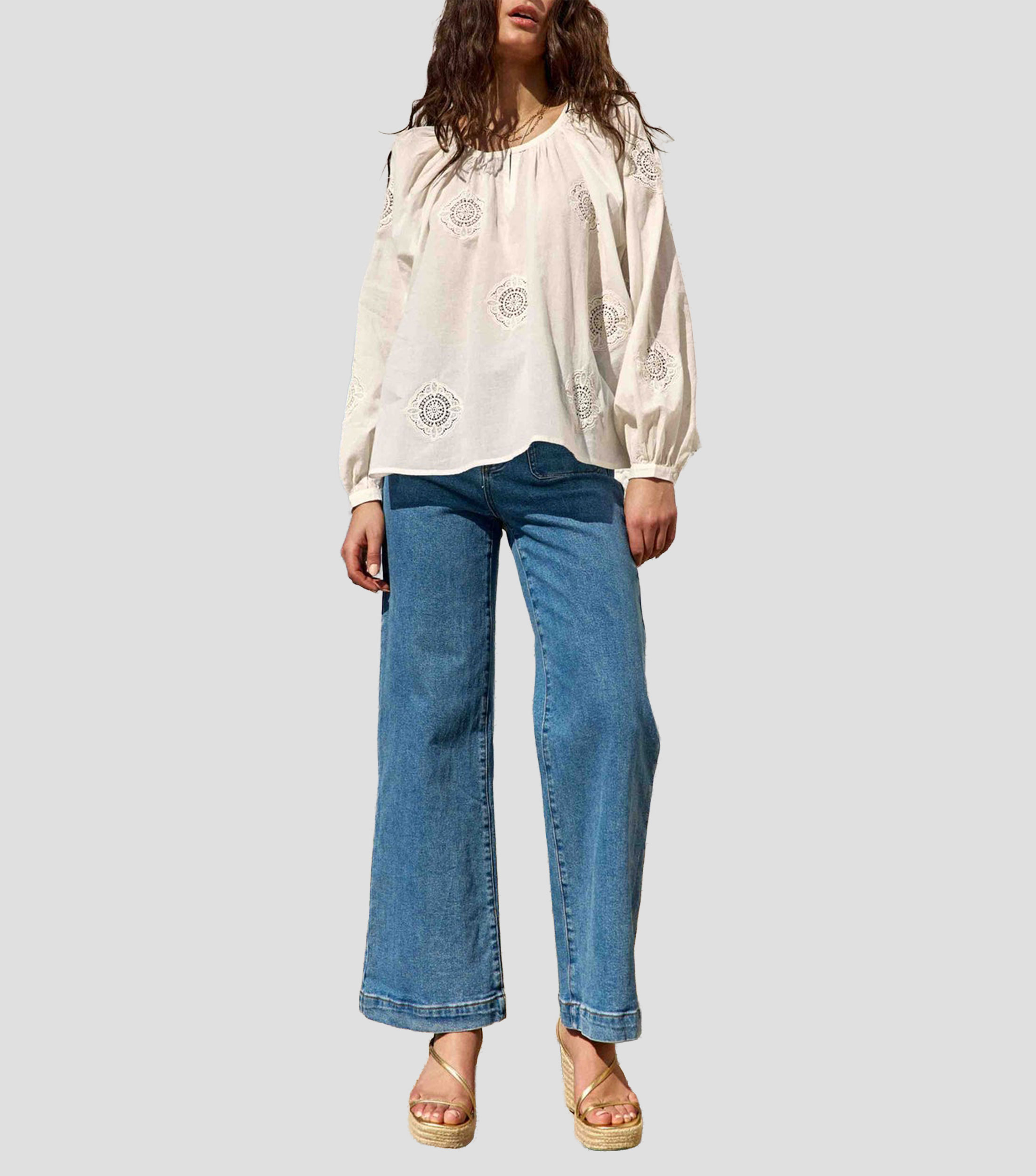 Blusa fantasía manga larga Mujer