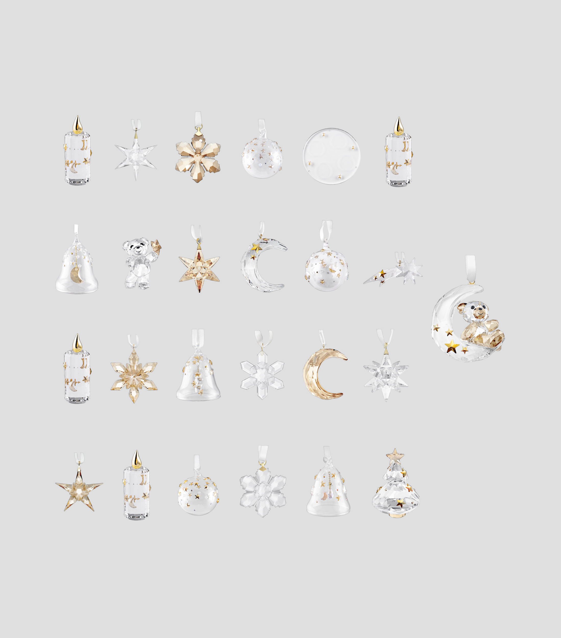 Set Calendario de Adviento 2026 en cristal