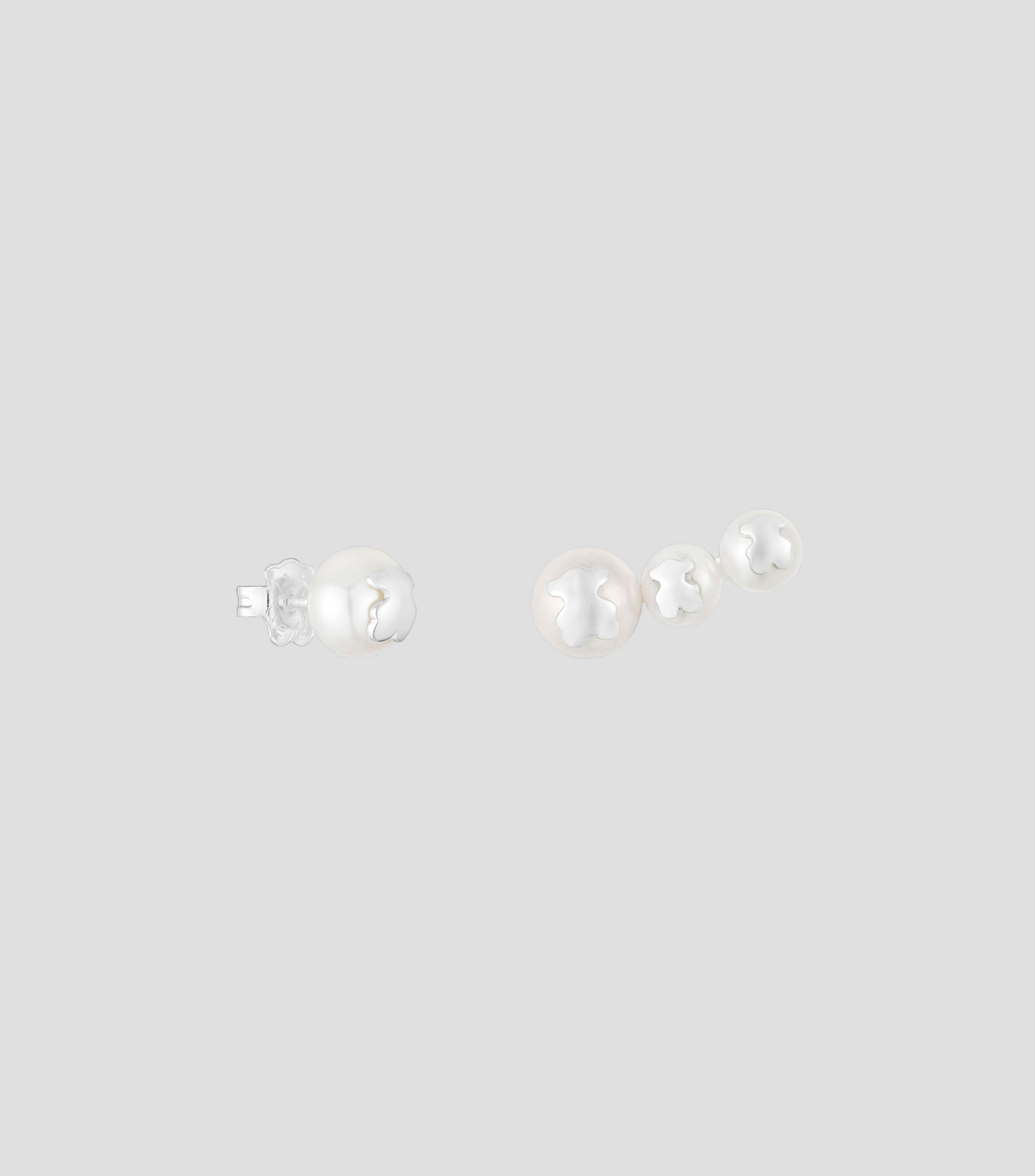 Aretes en plata Icon Pearl con perlas cultivadas Mujer