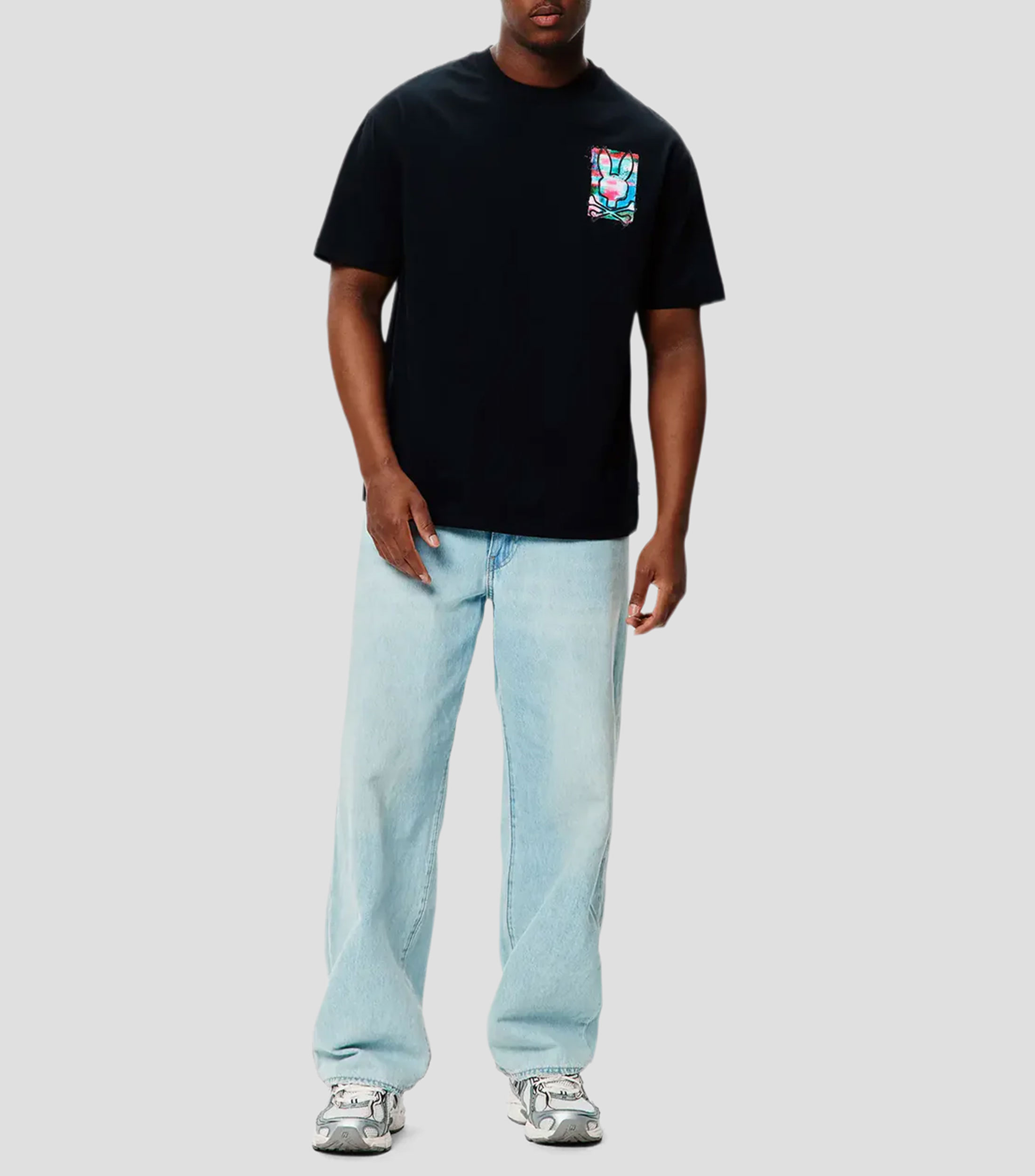 Playera cuello redondo manga corta estampada Hombre