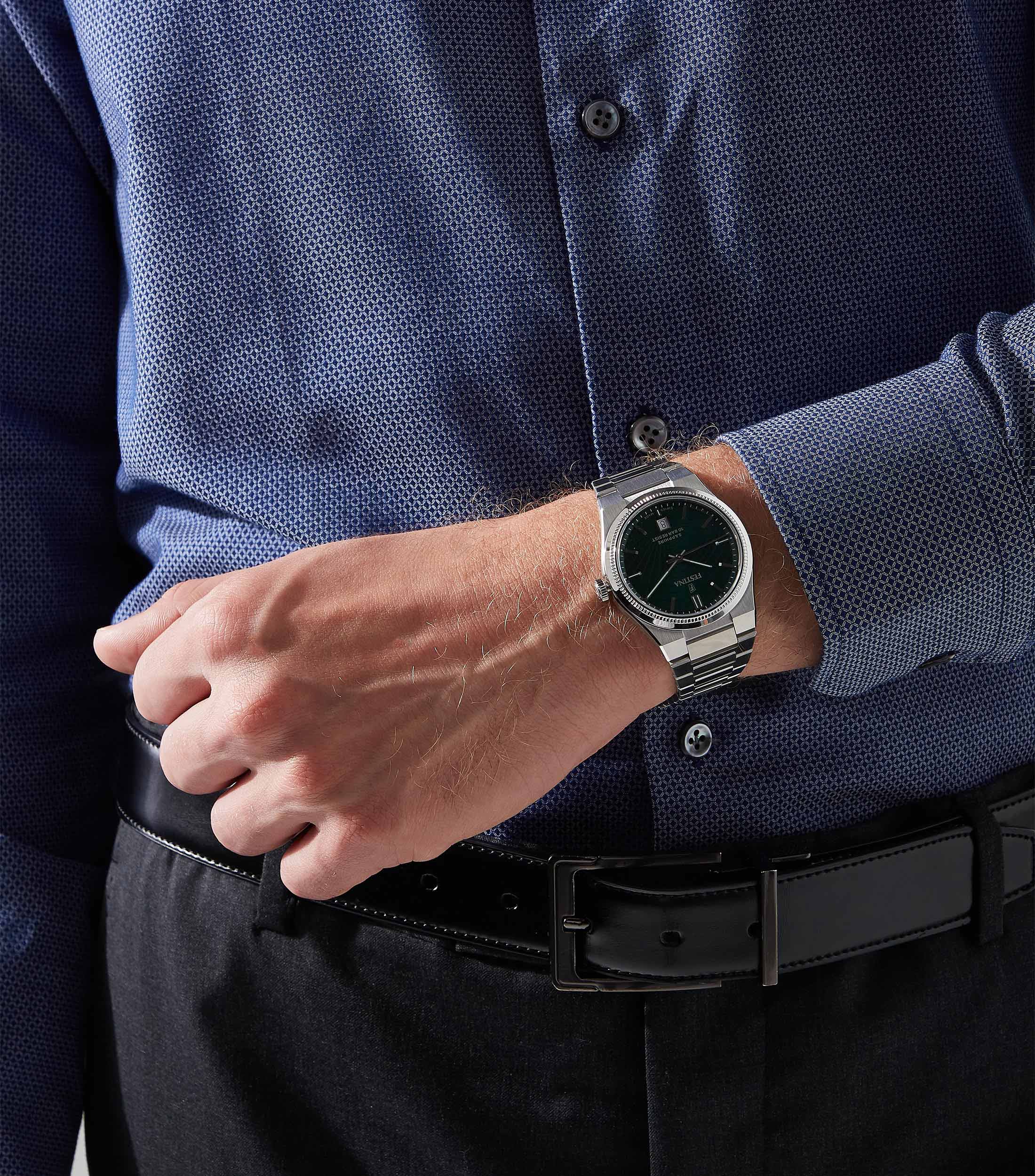 Reloj para Hombre Rive De vestir, Plateado