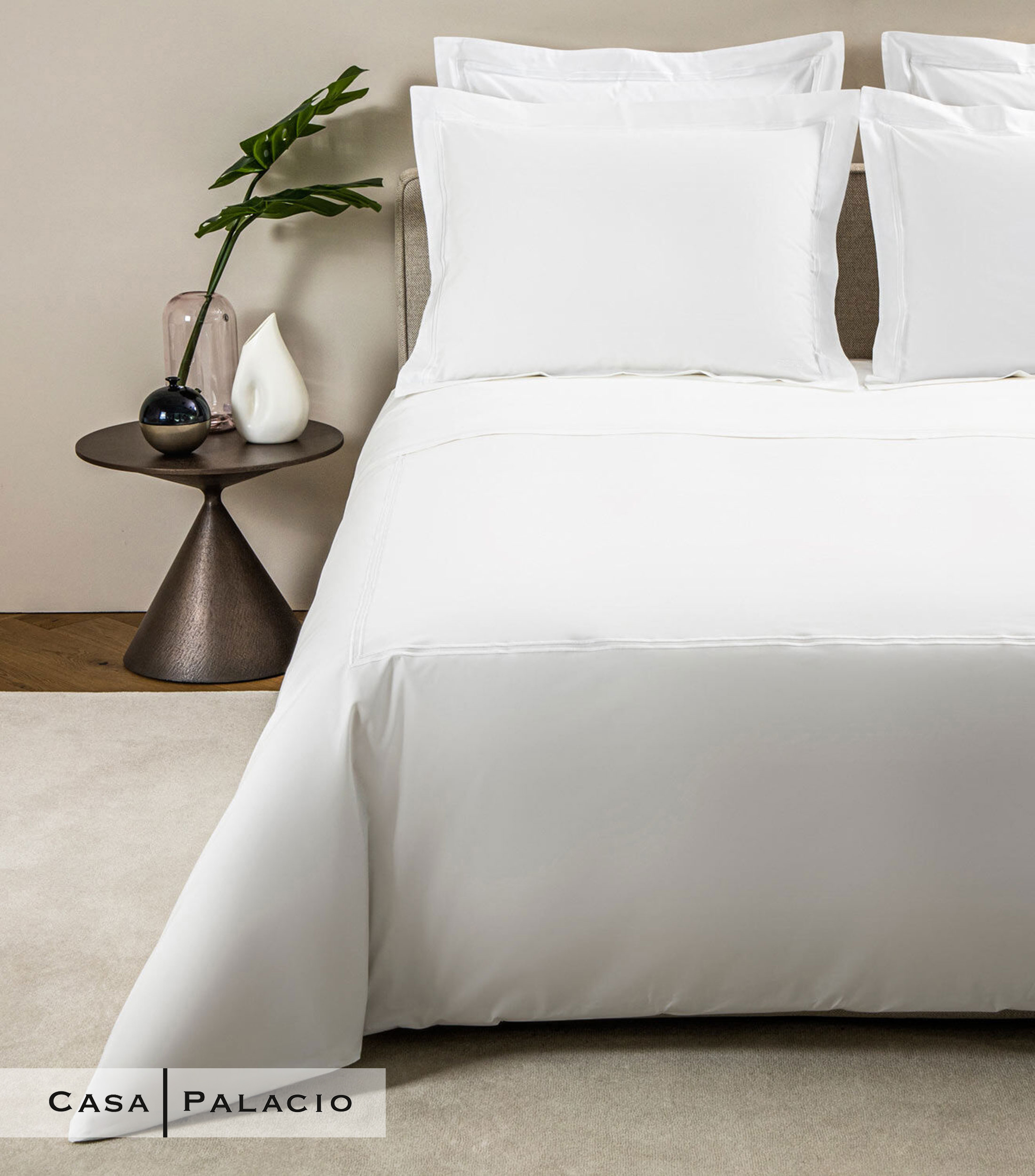 Funda para duvet king size en algodón Hotel Bourd blanca