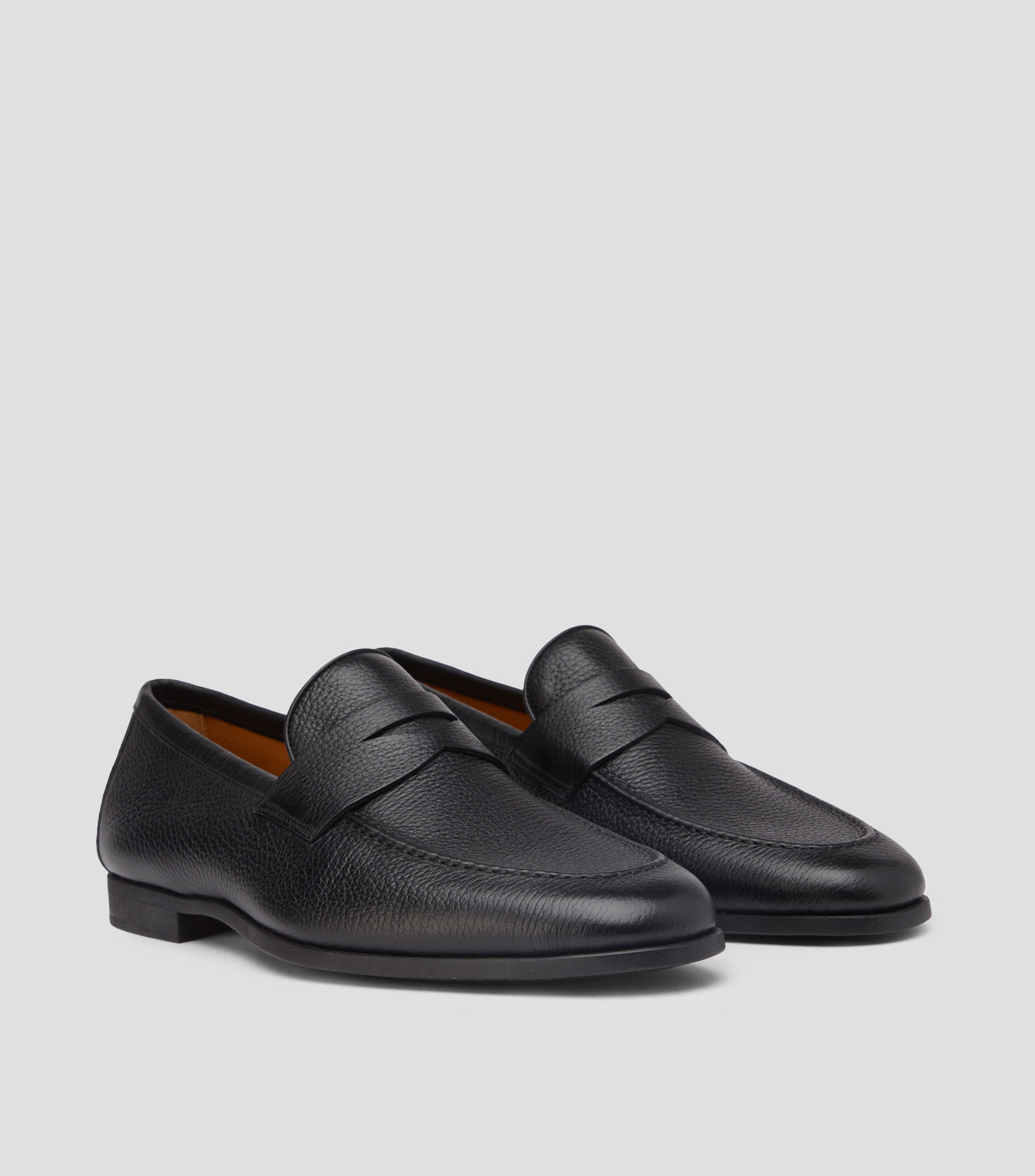 Mocasines lisos en piel vacuna Hombre