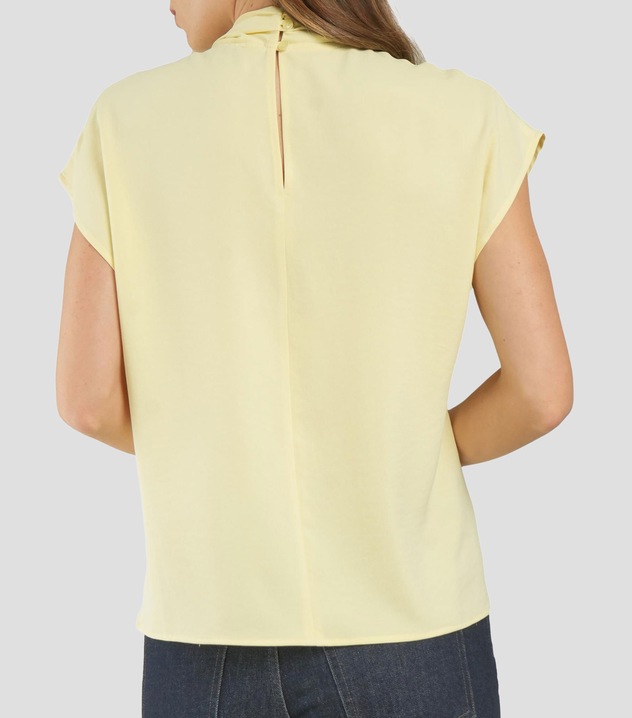 Blusa lisa manga corta Mujer