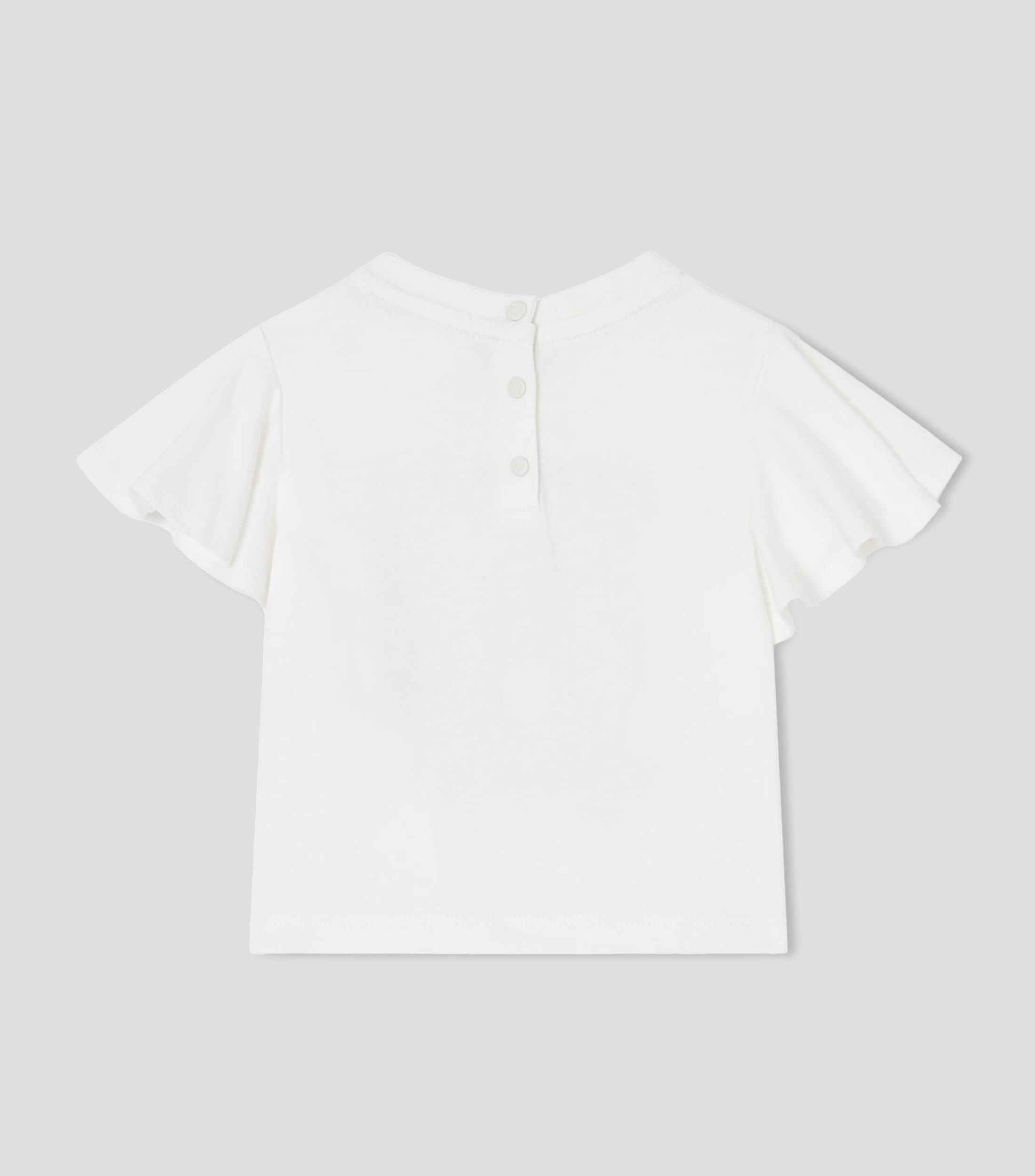 Playera de cuello redondo con manga corta estampada Bebé