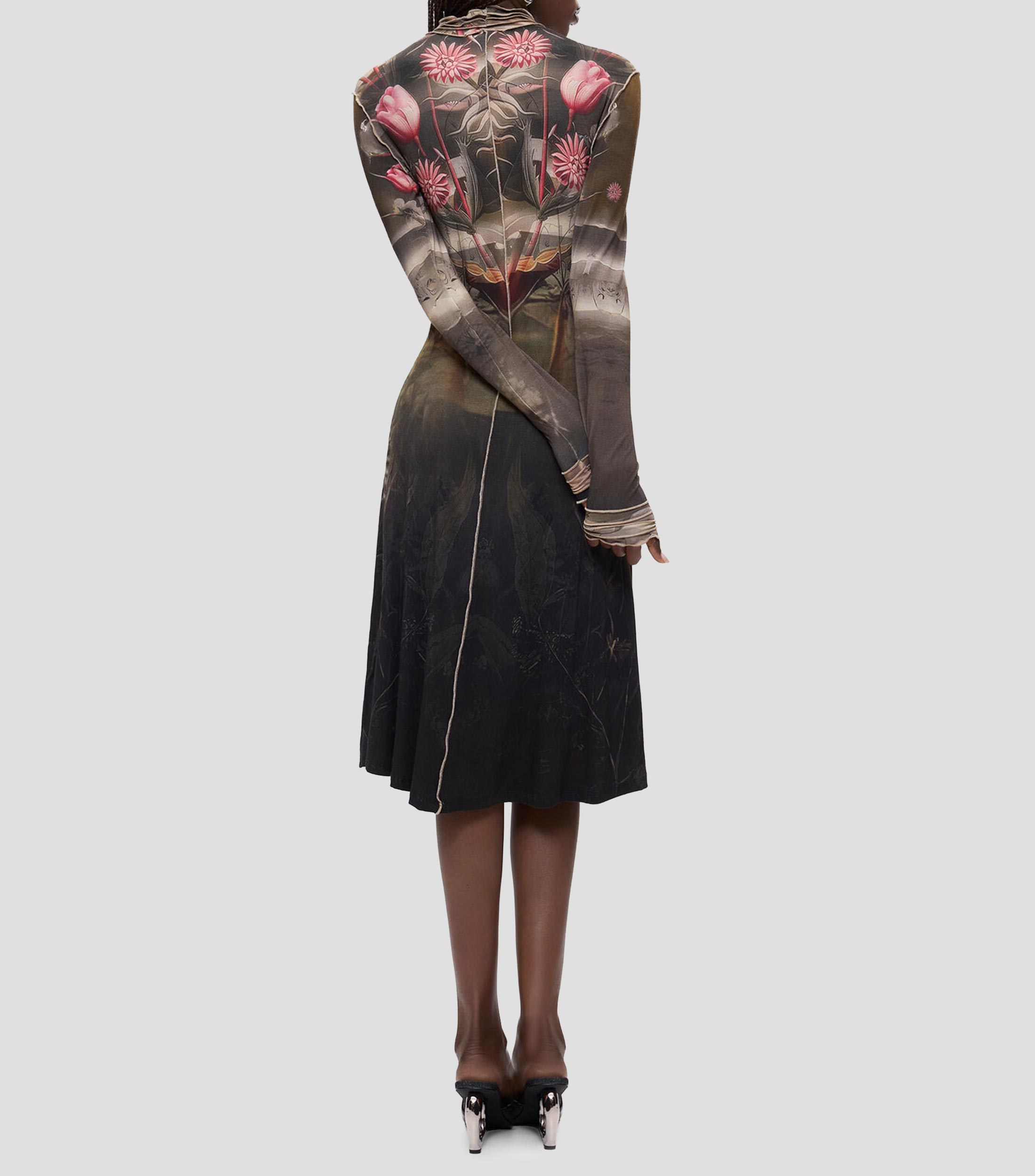 Vestido midi manga larga fantasía Mujer