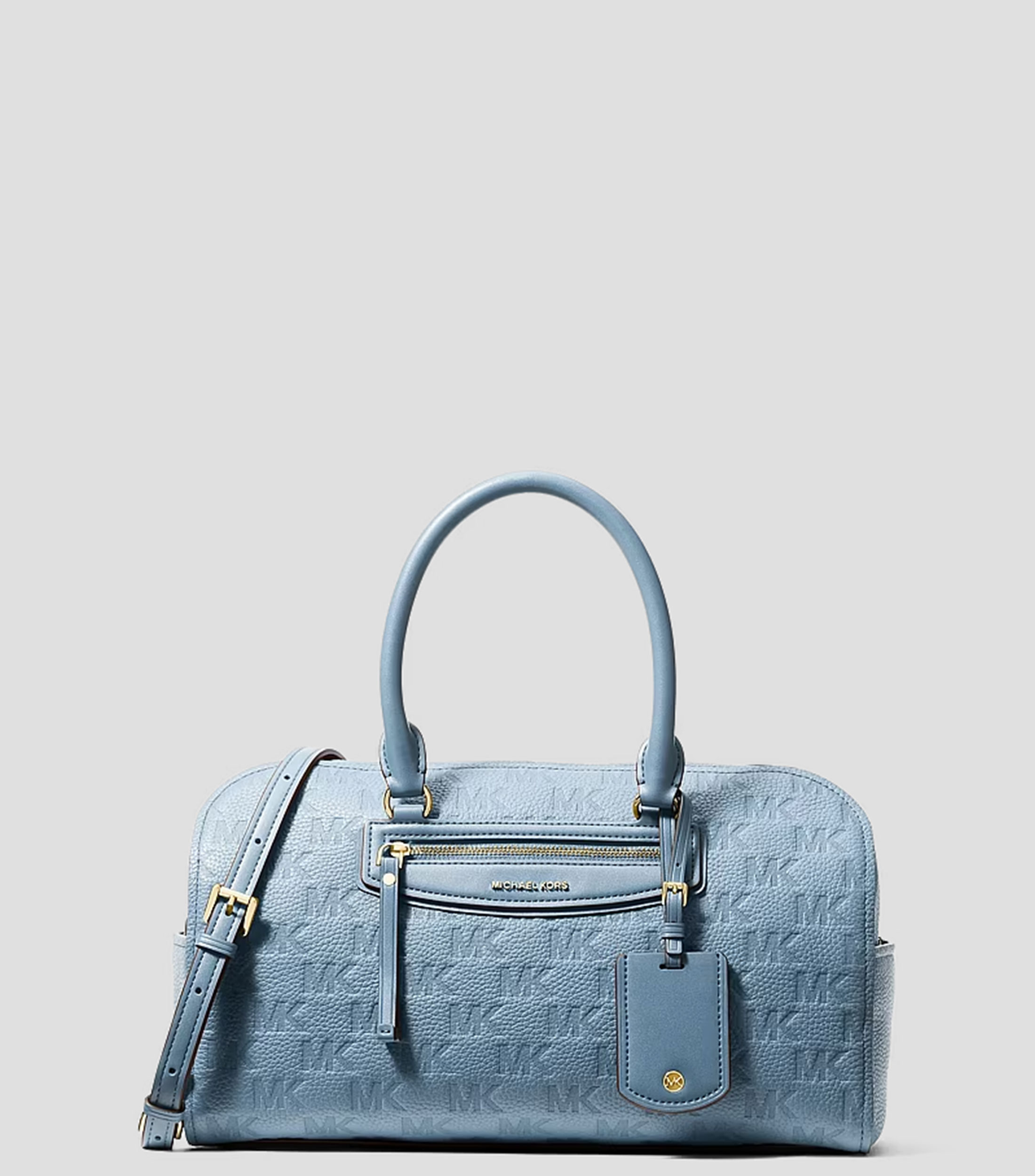 Bolsa satchel en piel estampada Mujer