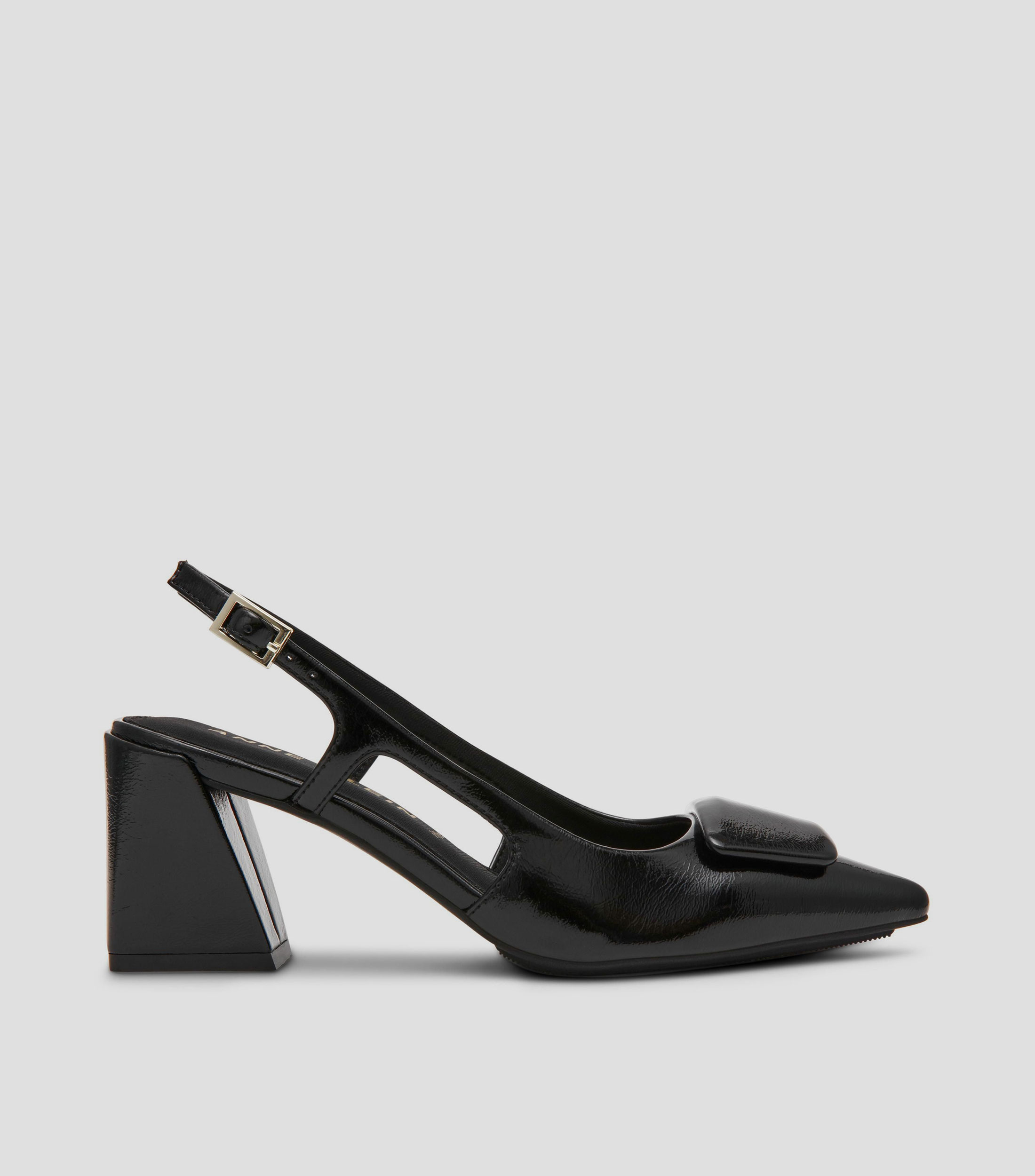 Zapatillas con tacón bajo cuadrado Mujer