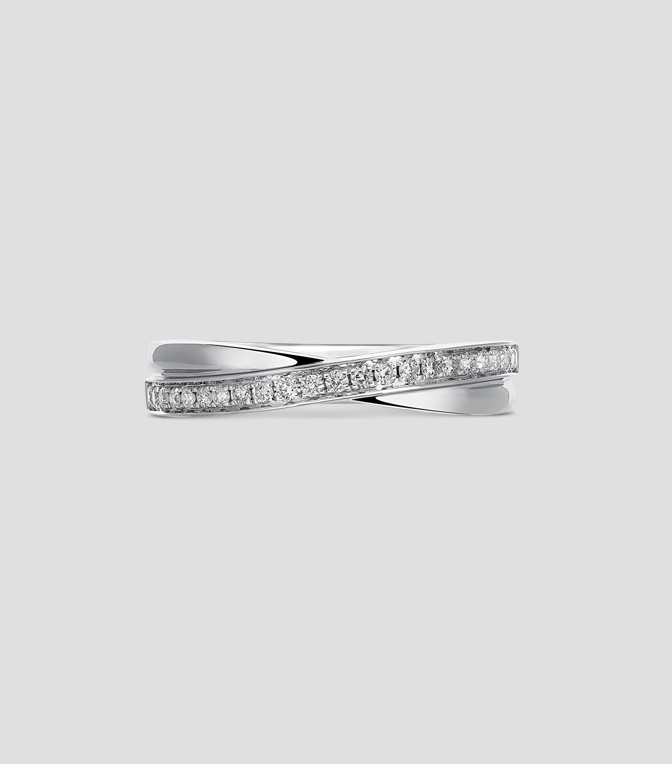 Anillo de Oro Blanco de 18 Kilates con Diamante Incrustado Grace Mujer