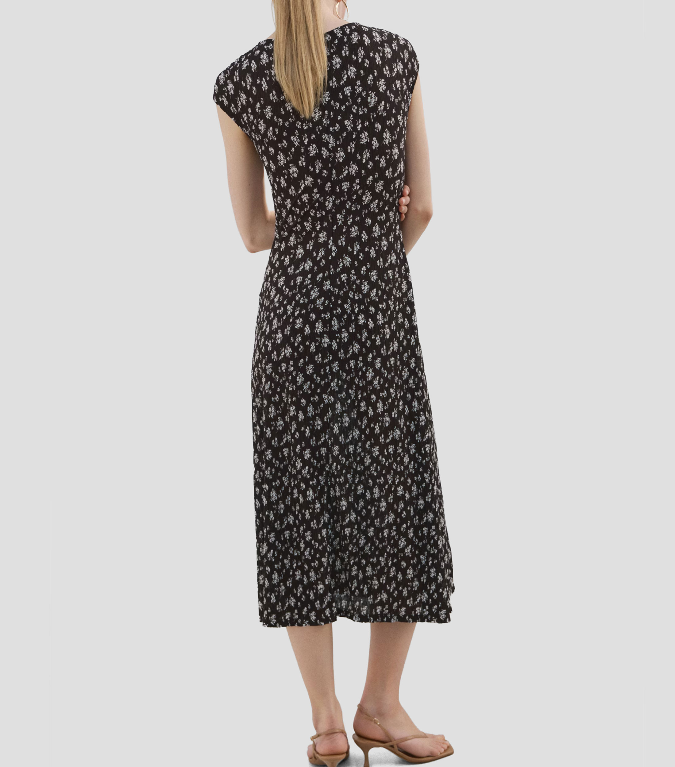 Vestido midi estampado Mujer