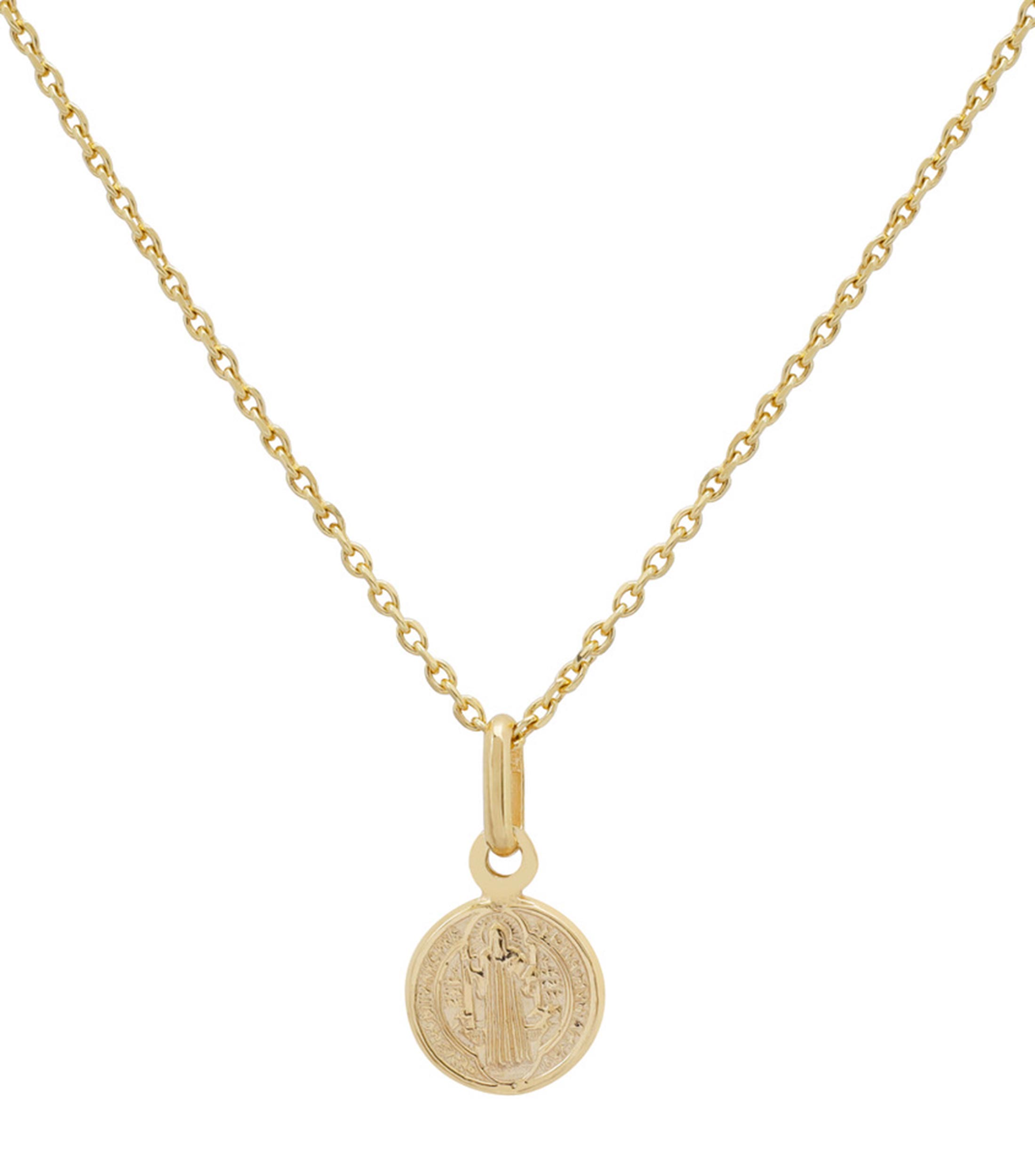 Medalla con cadena en oro amarillo Niños