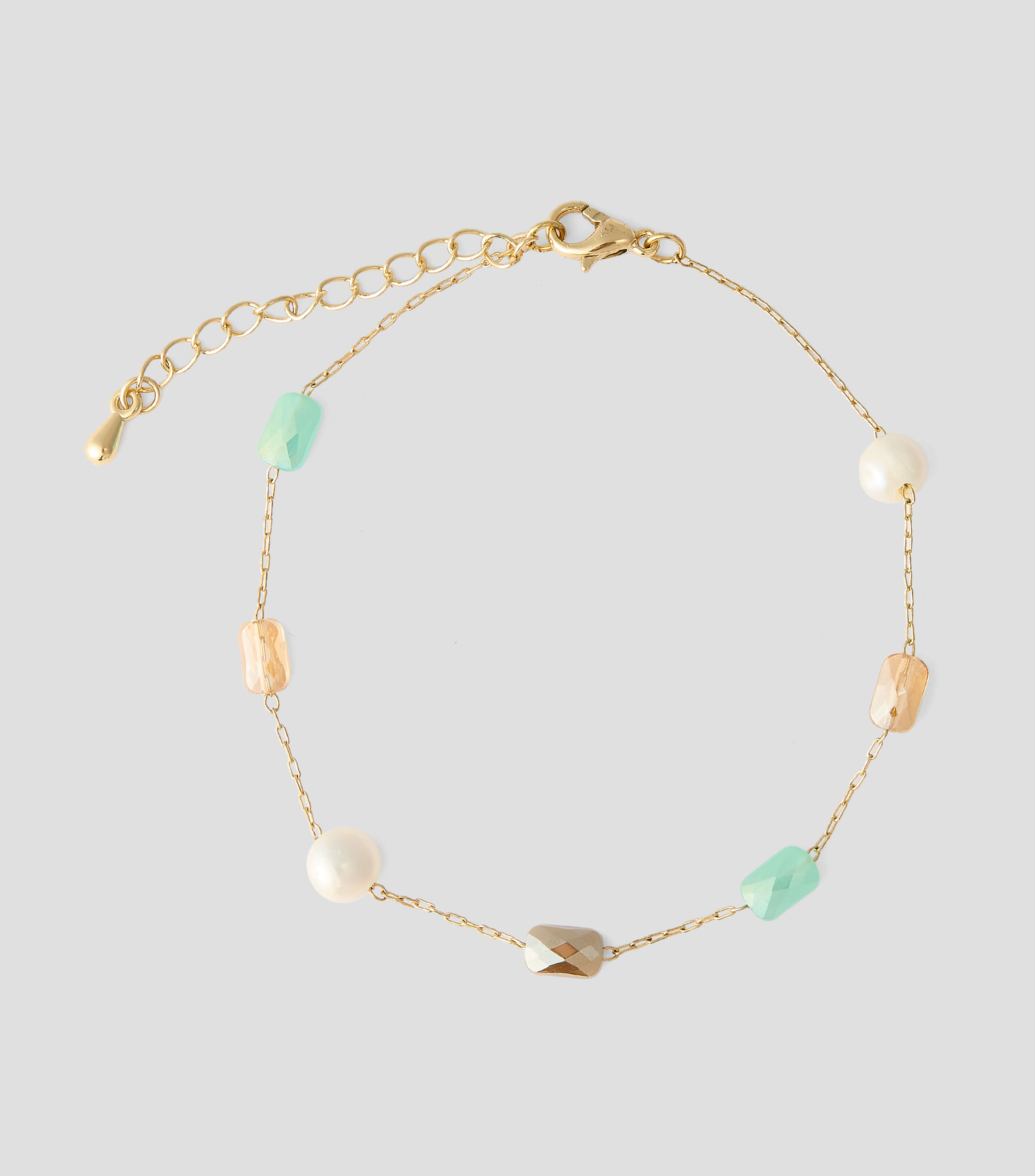Pulsera eslabonada con perlas Mujer