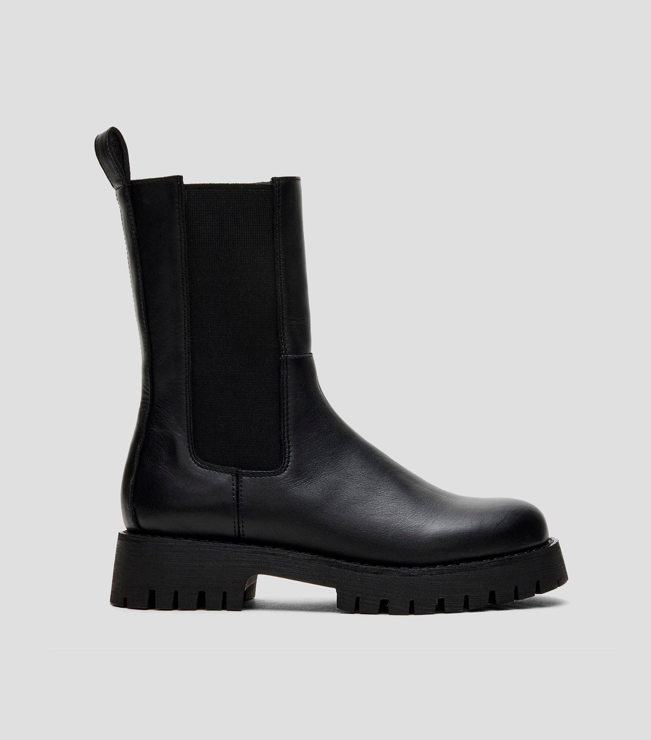 Botines con tacón bajo cuadrado Mujer