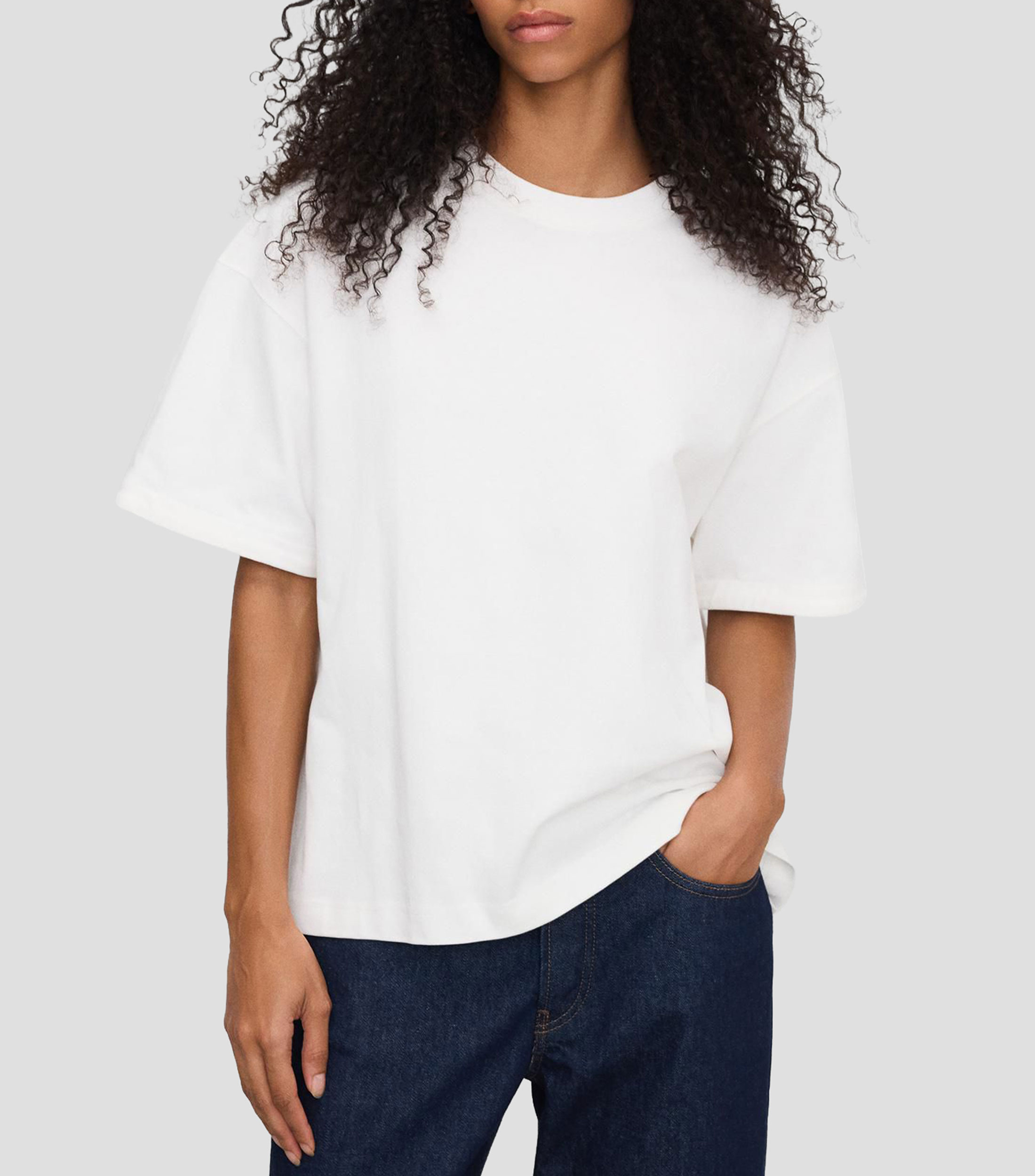 Playera cuello redondo manga corta lisa Mujer