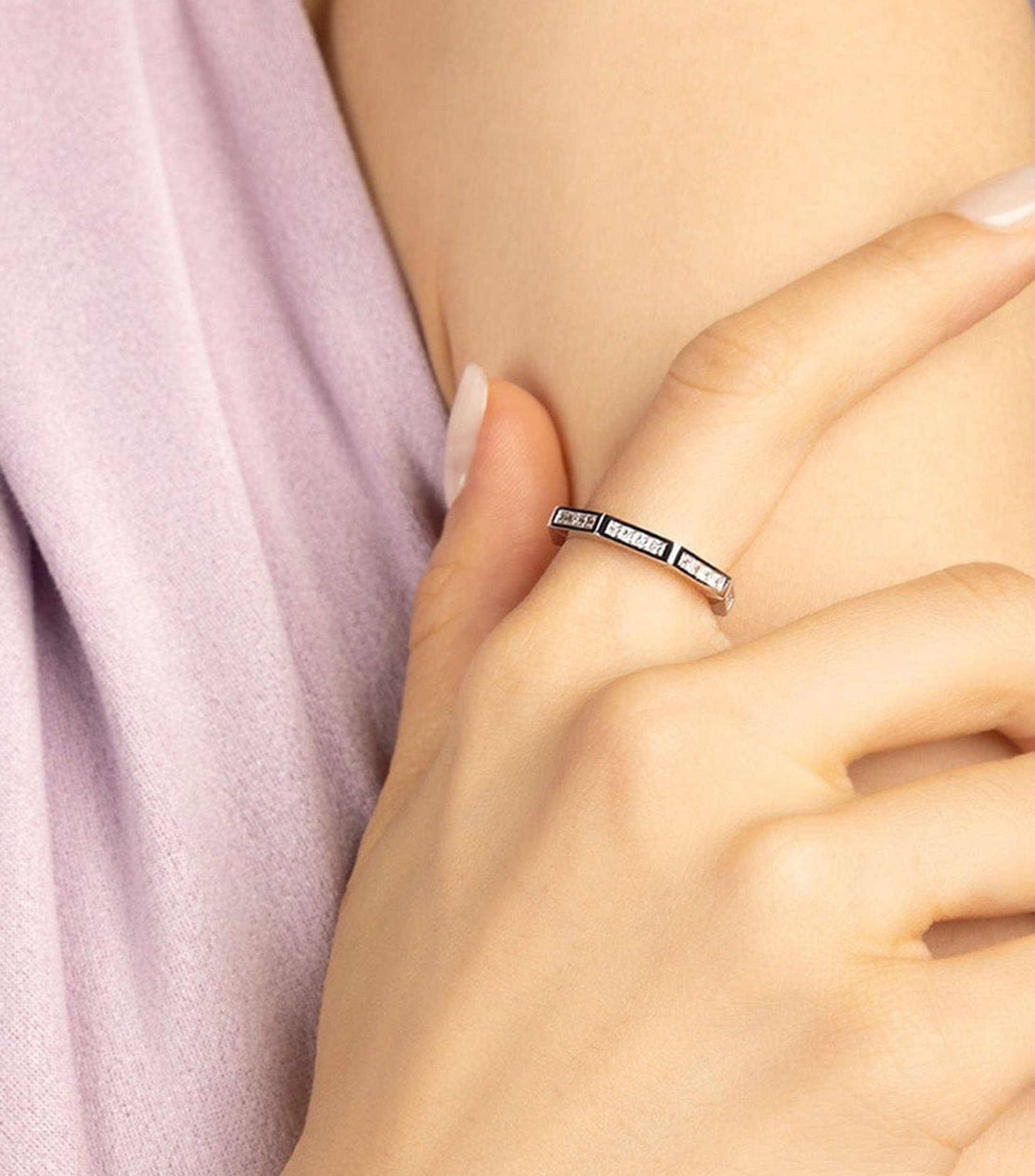 Anillo en plata .925 Printemps incrustaciones de zirconia cúbica Mujer