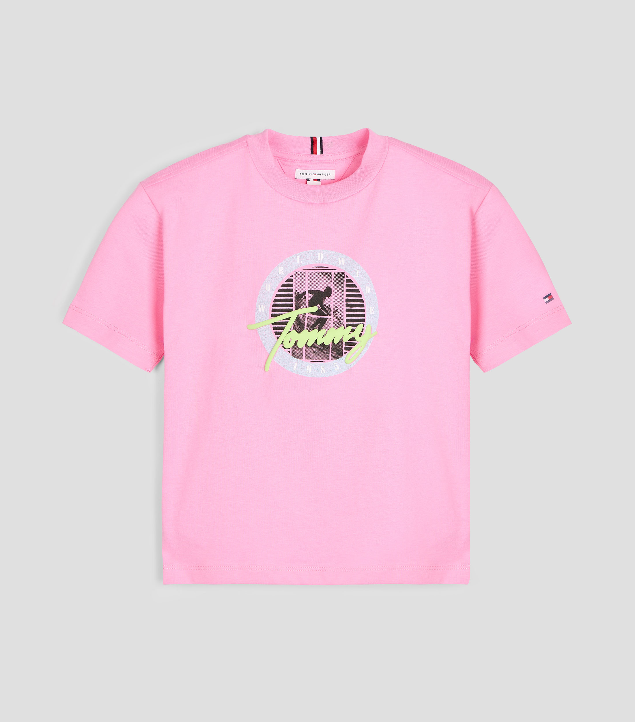 Playera cuello redondo manga corta estampada Niño