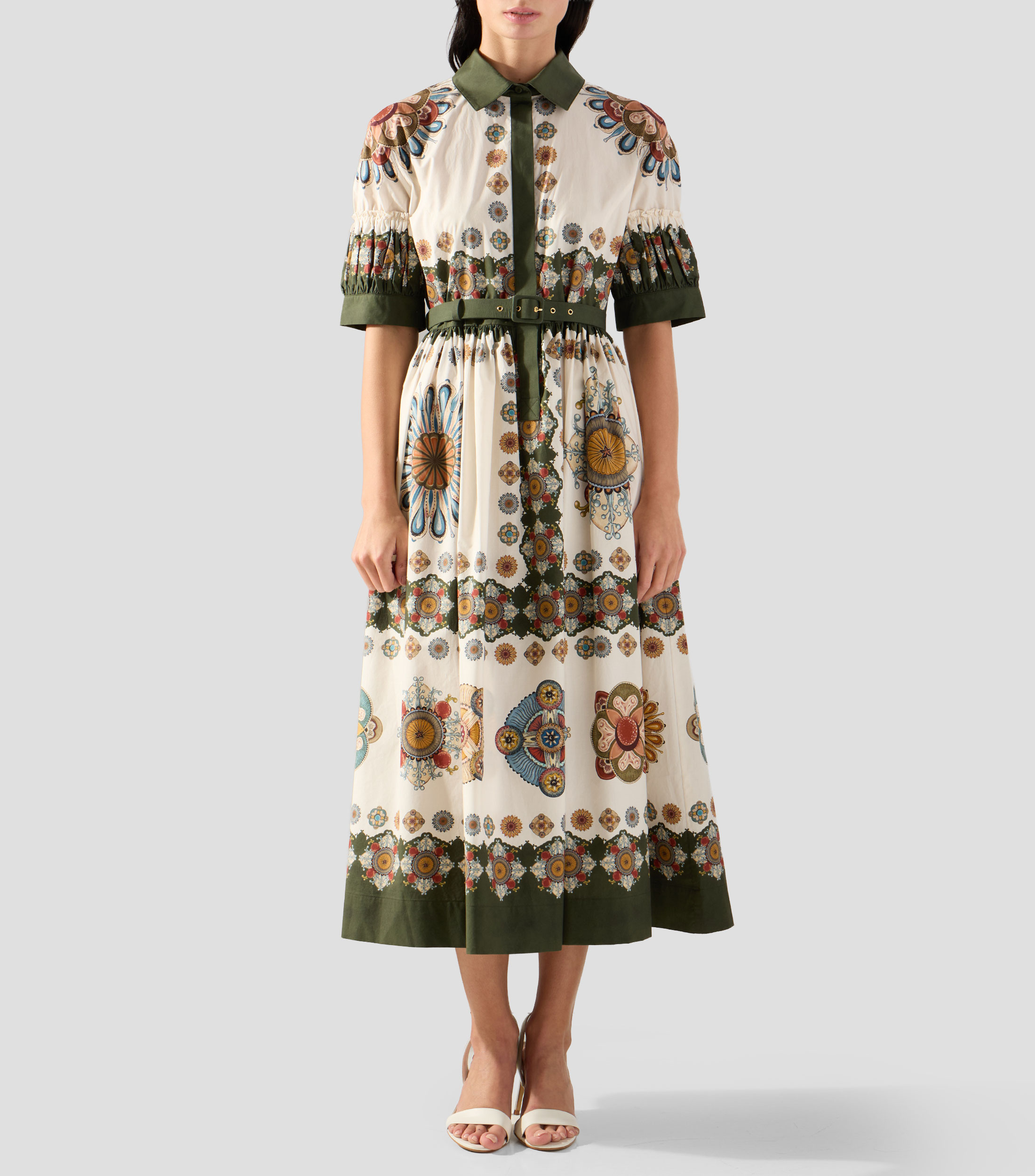 Vestido largo estampado Mujer