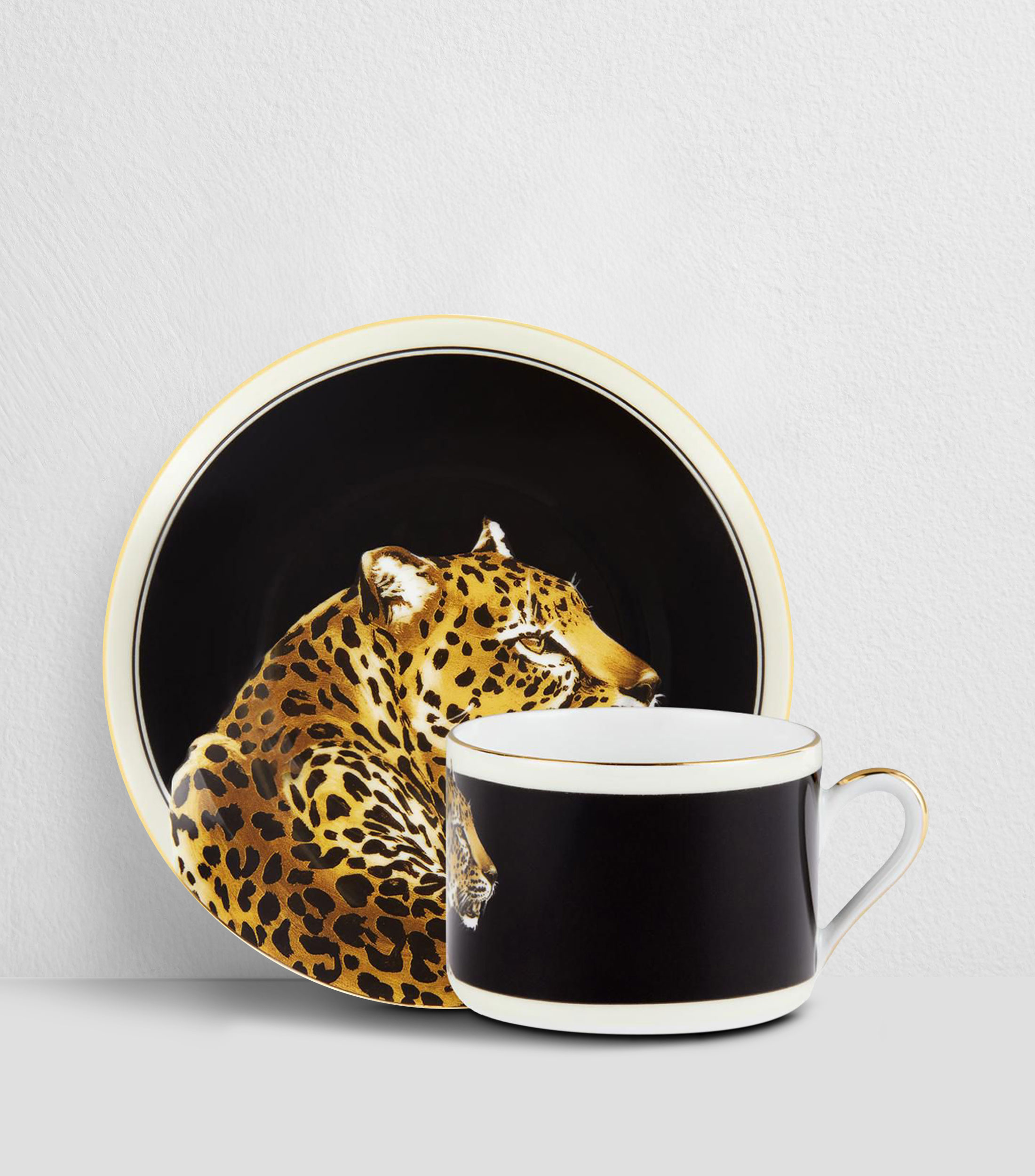 Taza para Té con Plato Leopardo