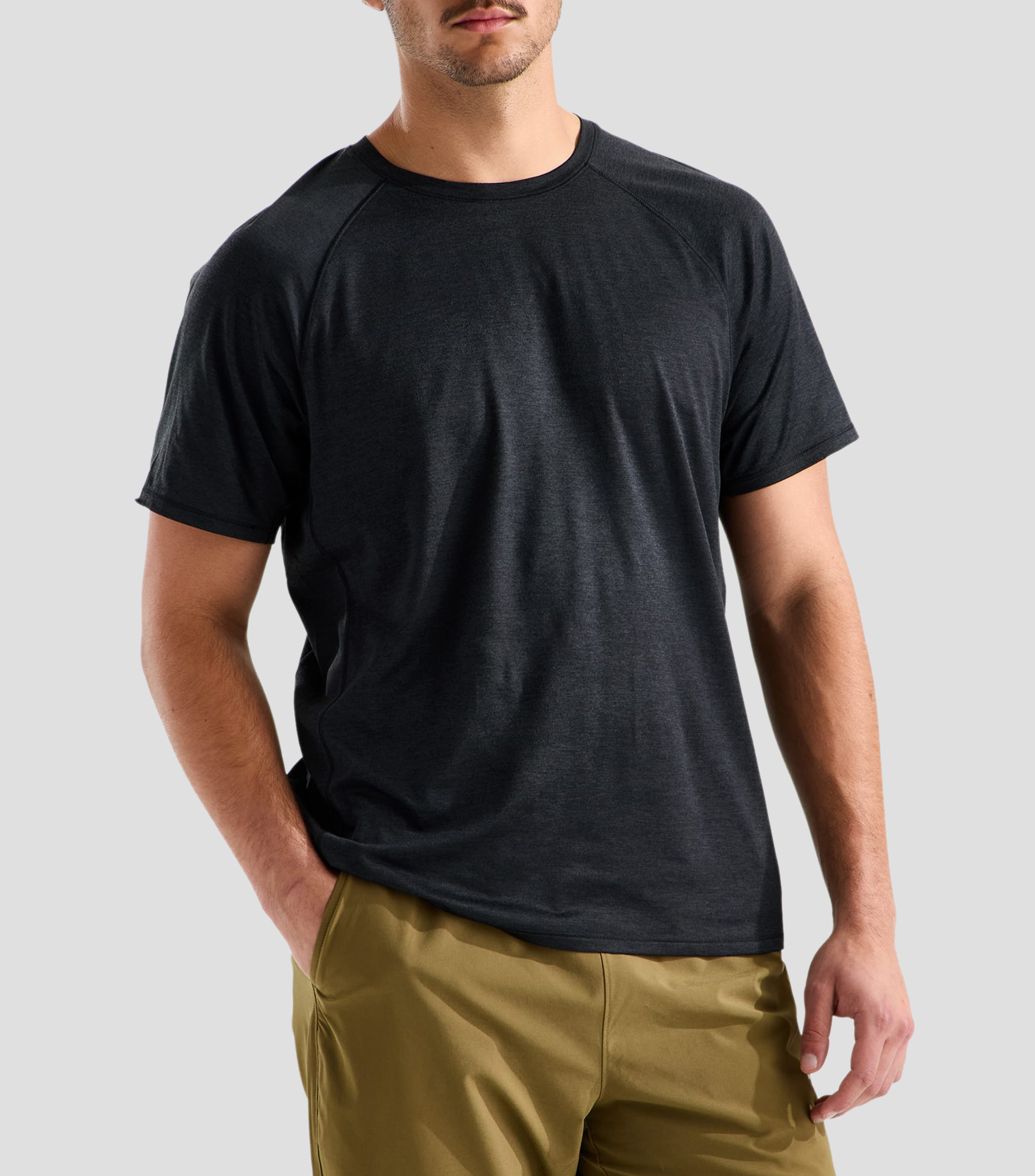Playera cuello redondo manga corta jaspeada Dynamic SS Tee Hombre