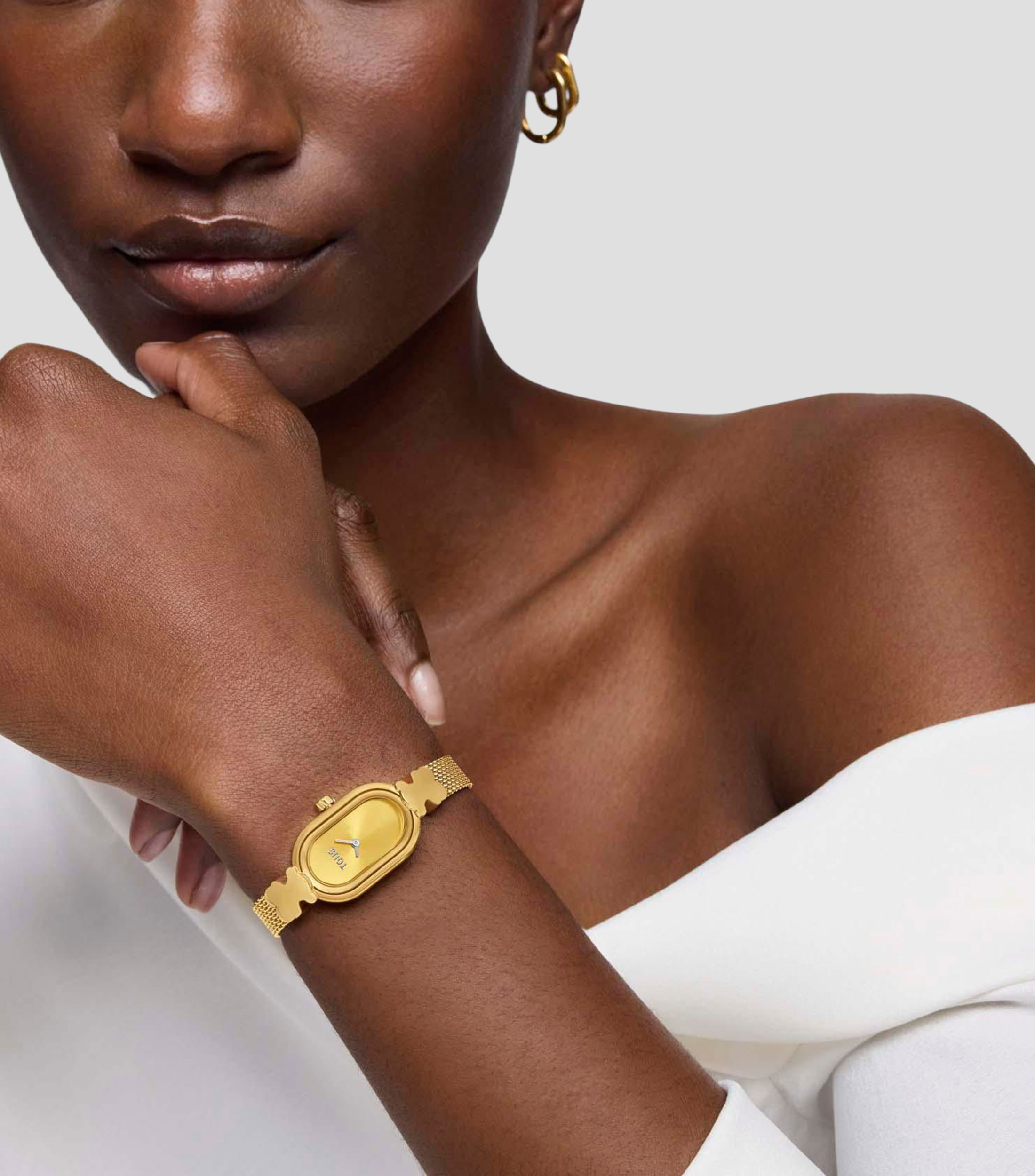Reloj para Mujer Oval Icon Casual Dorado