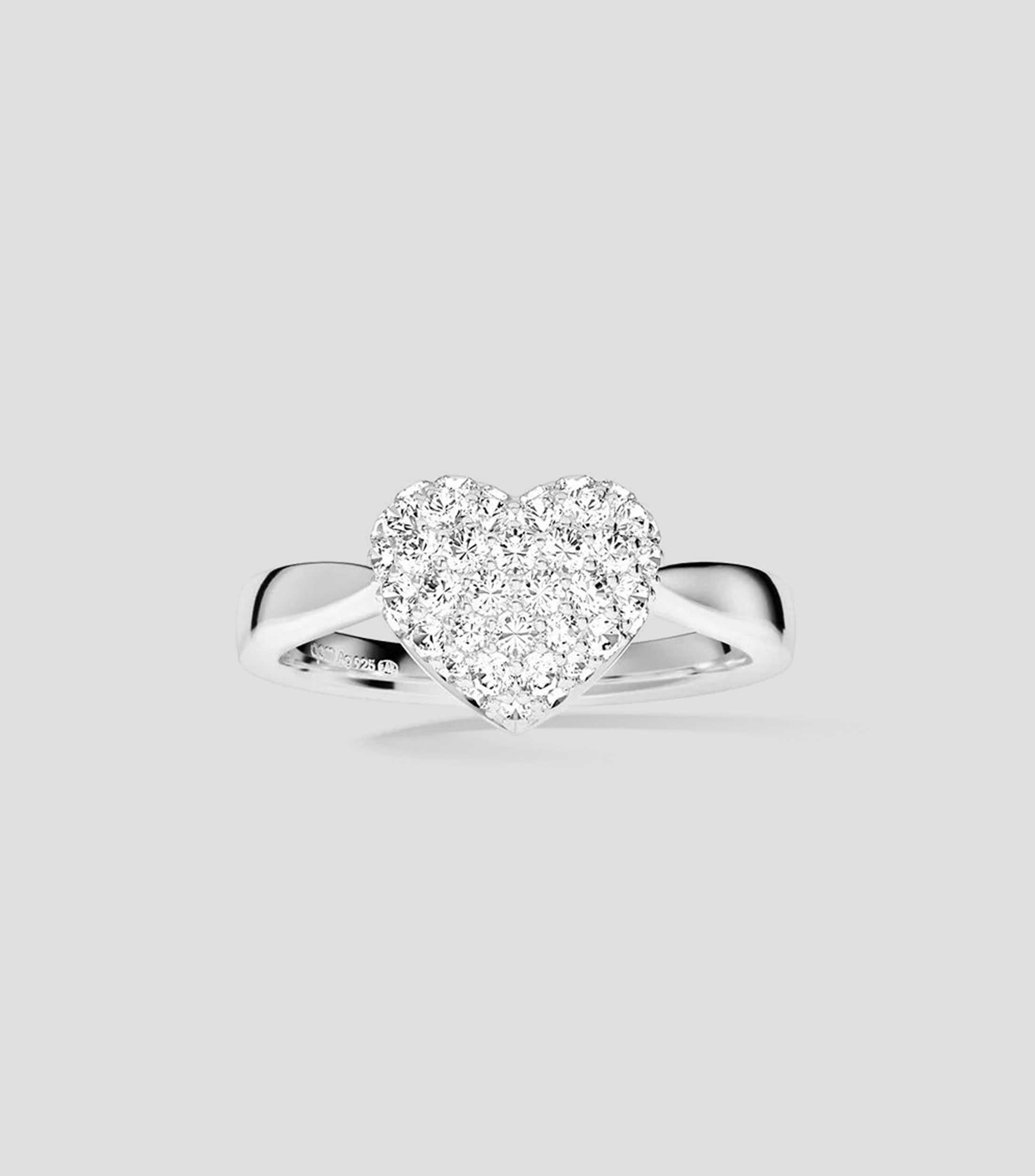 Anillo en plata .925 con incrustación de zirconia Mujer
