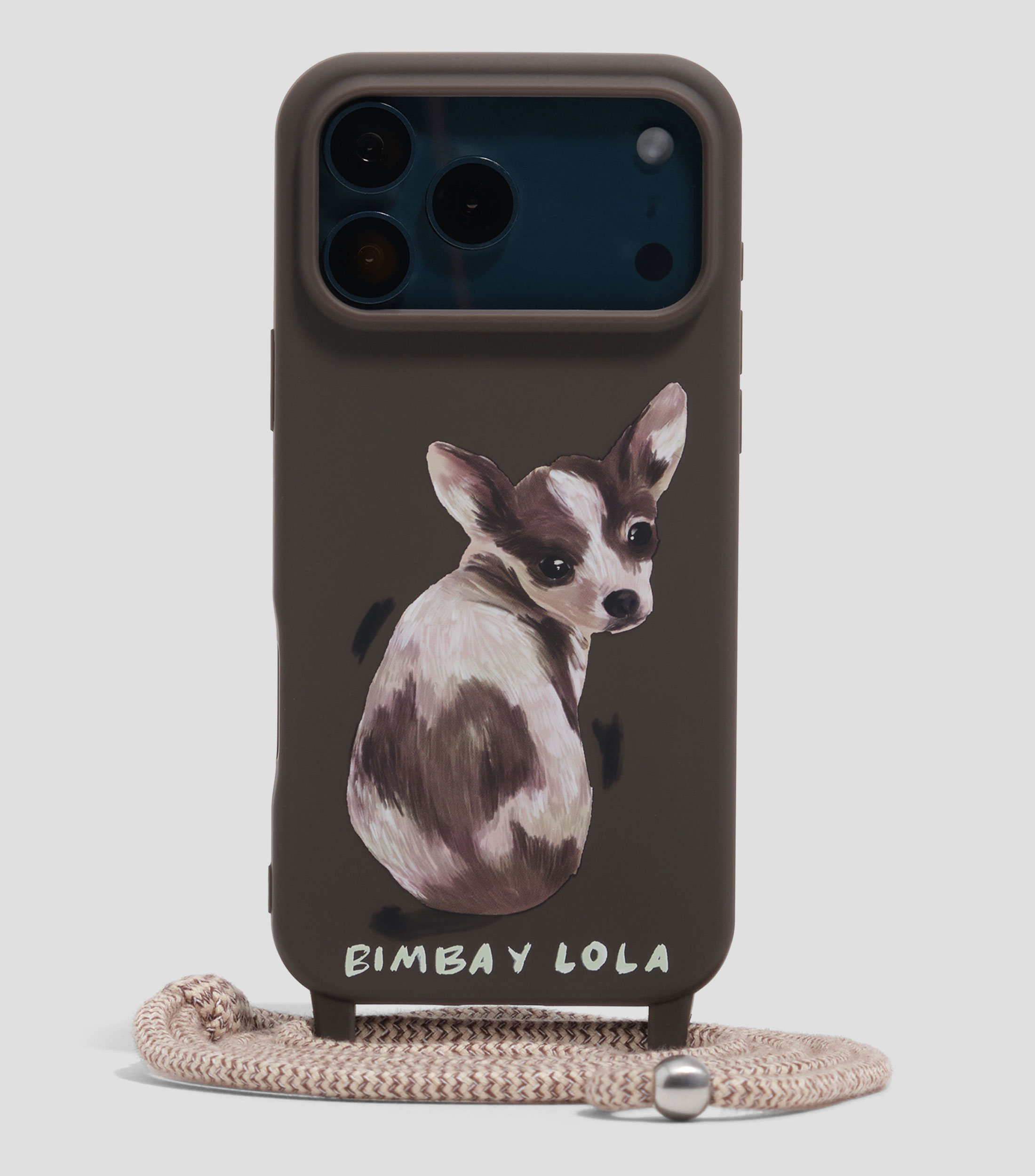 Funda rígida iPhone 17 Pro Max Chihuahua Chocolate