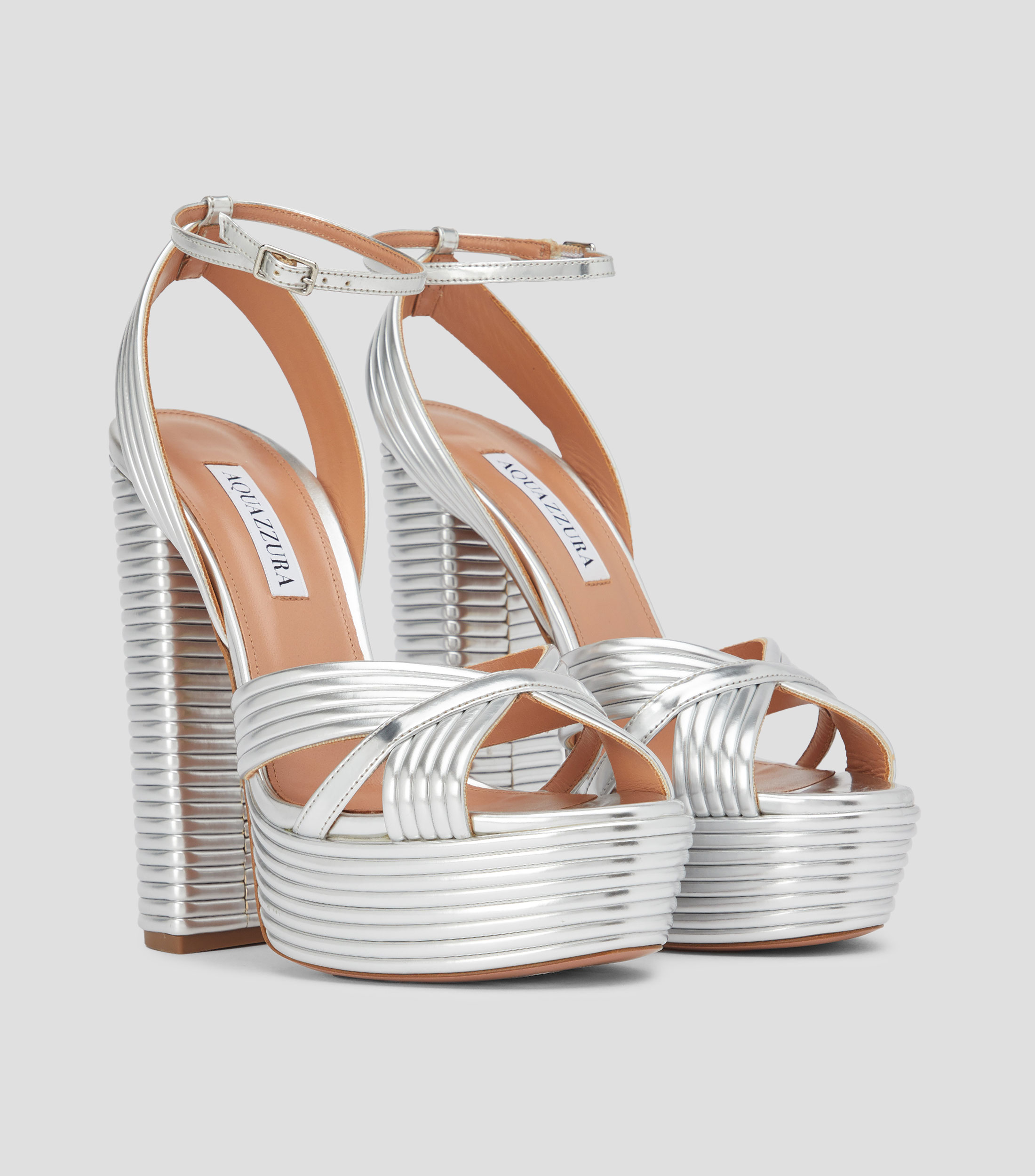 Sandalias con tacon alto de media luna y plataforma Sundance Mujer