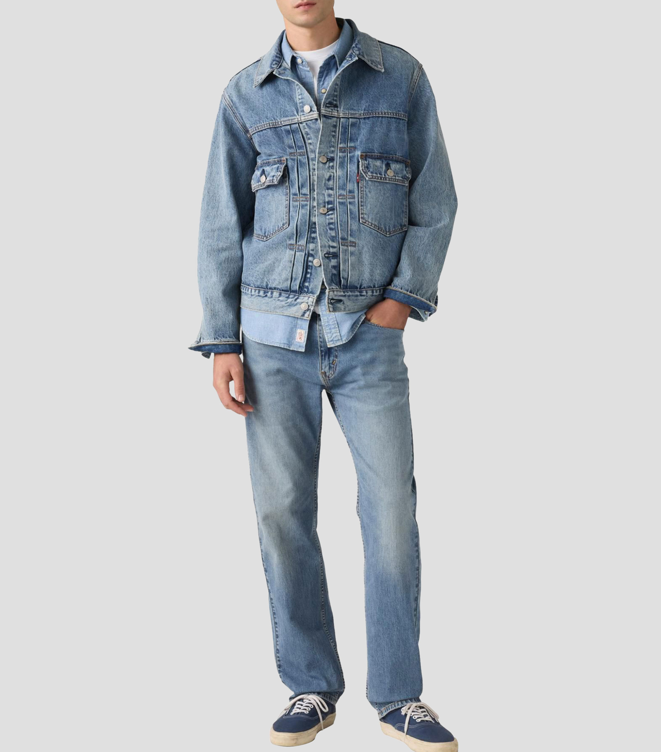 Jeans regular sólido Hombre