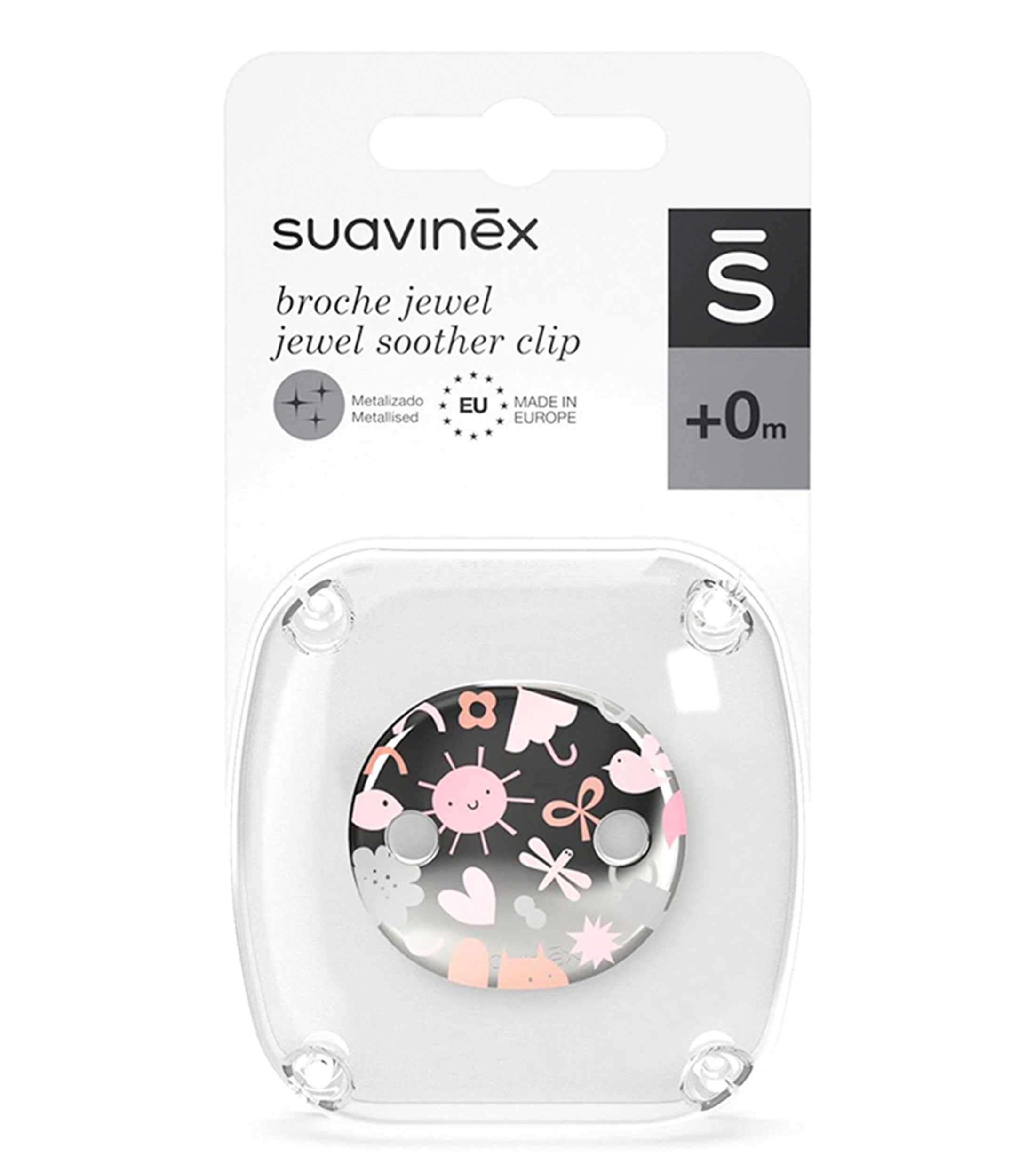 Broche Jewel Sujeta Chupon rosa