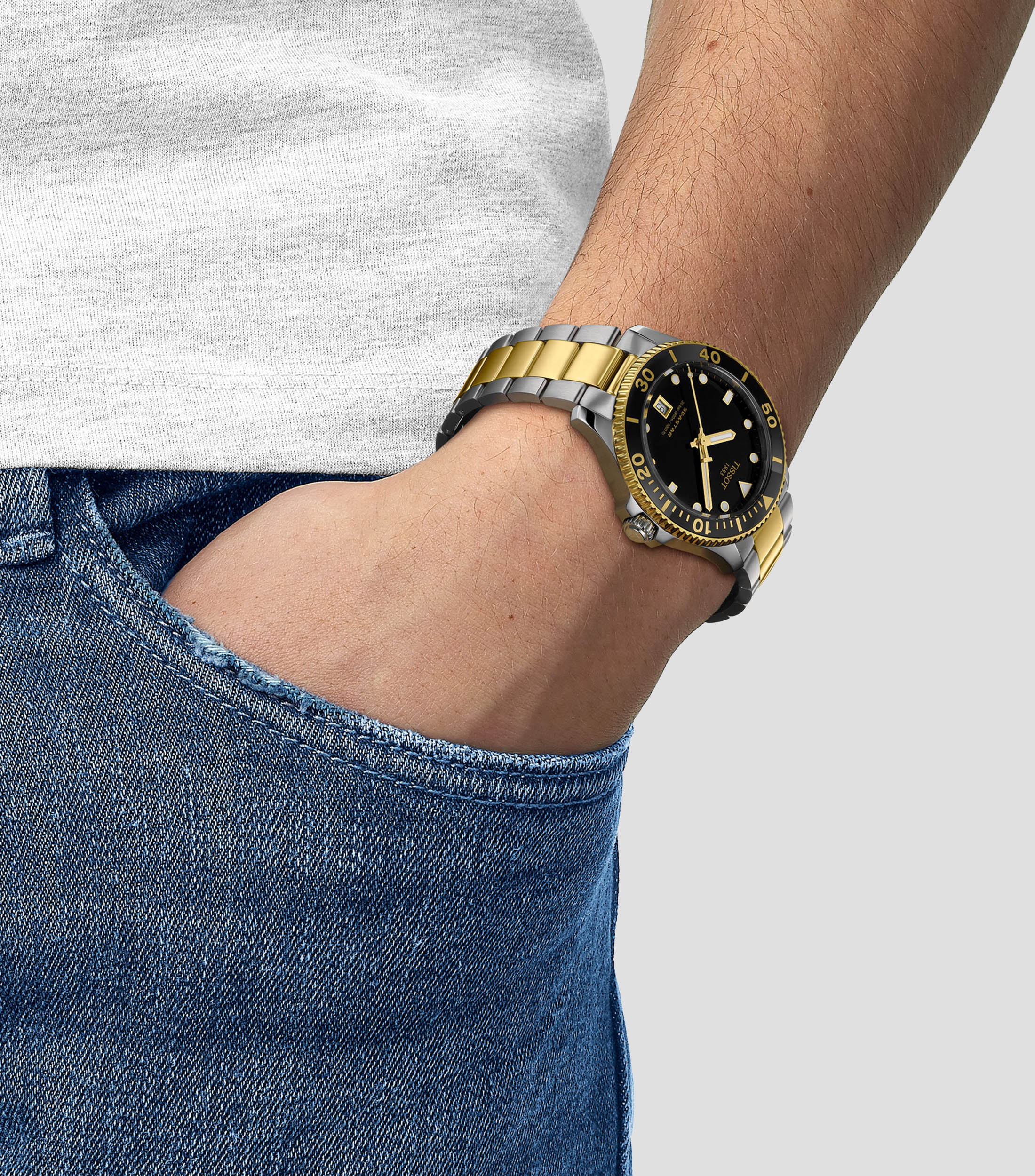 Reloj Unisex T-Sport De Vestir Dorado, Plateado