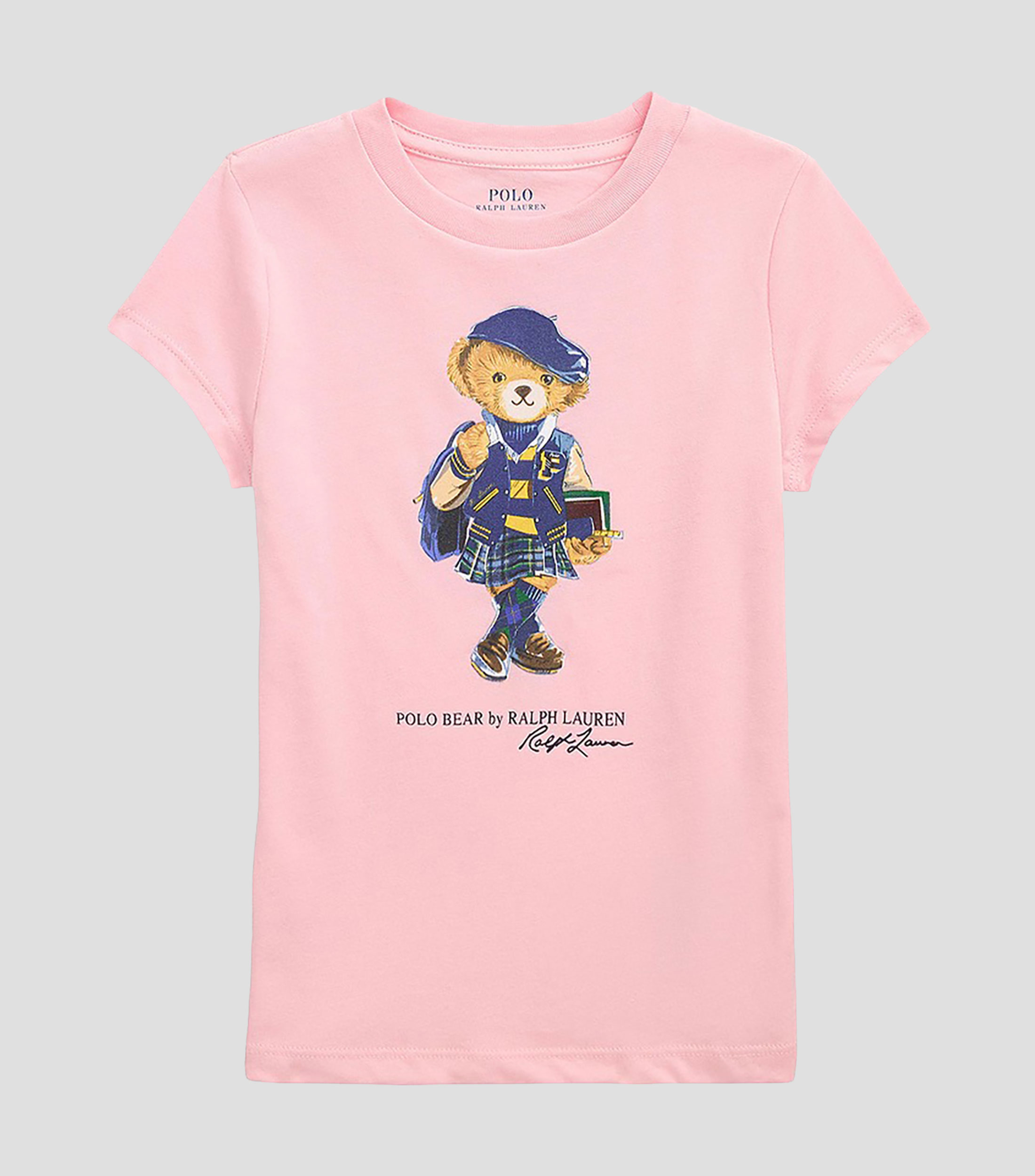 Playera cuello redondo manga corta estampada Niña