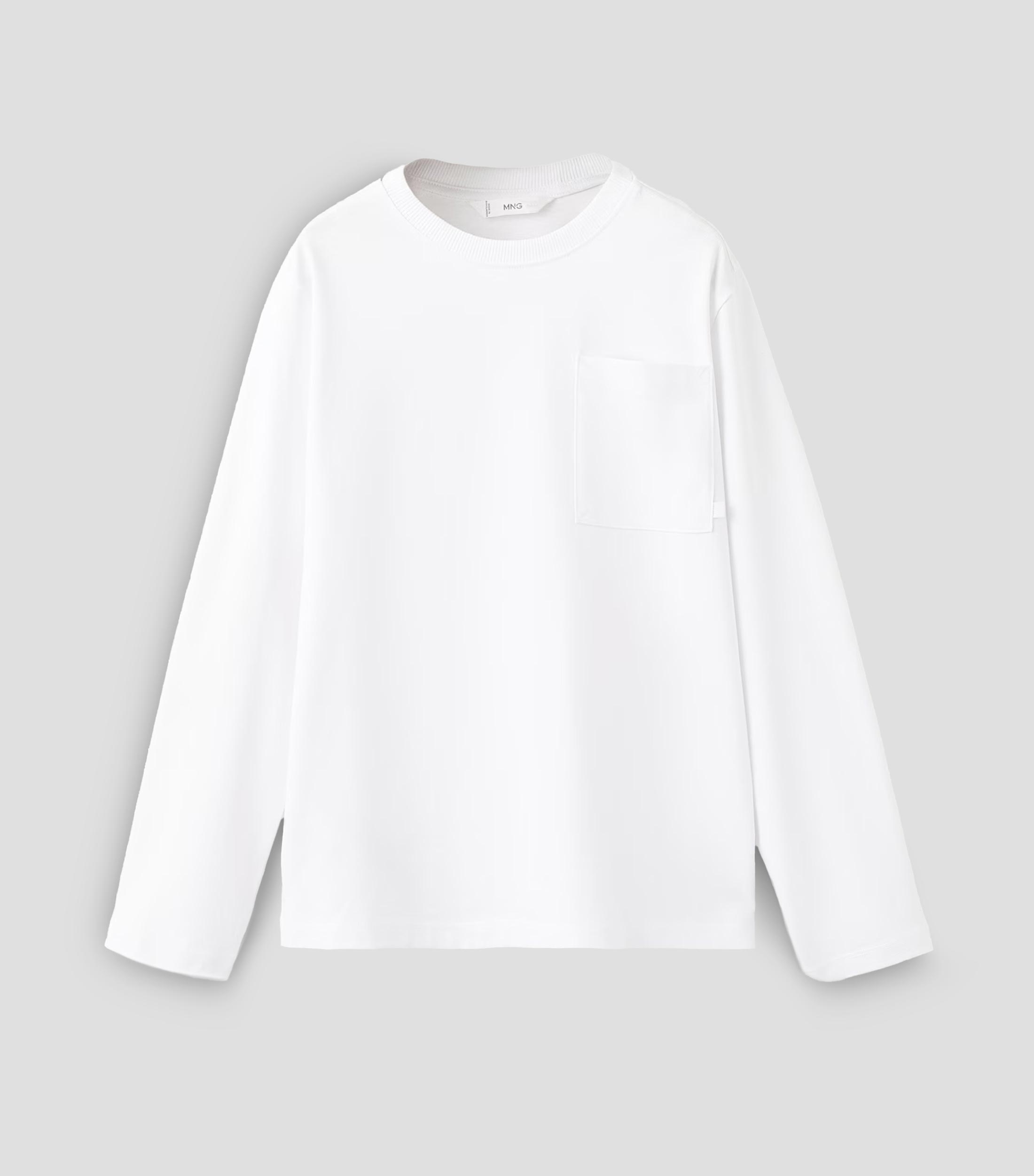 Playera cuello redondo manga larga liso Niño