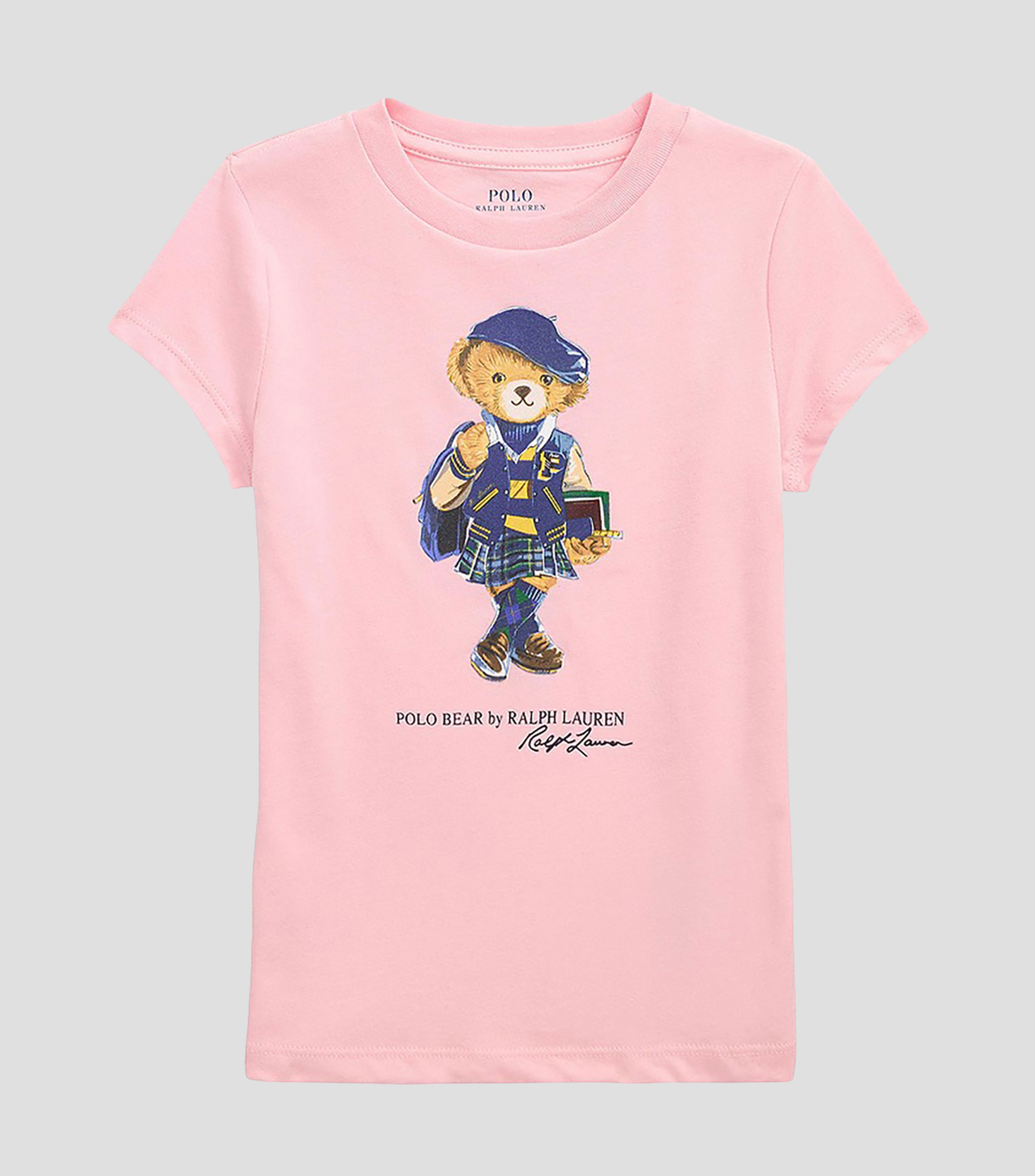 Playera cuello redondo manga corta estampada Niña