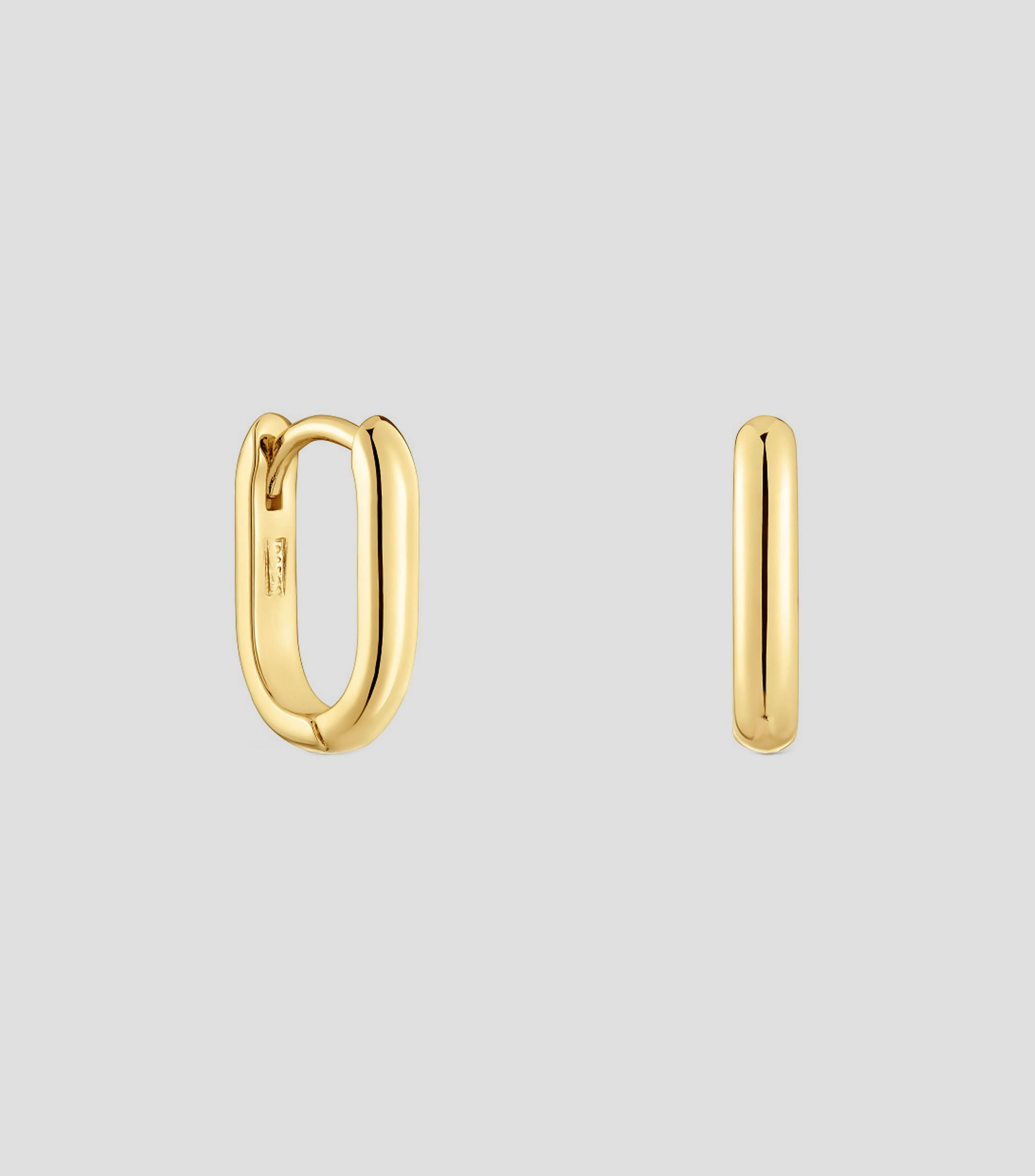 Aretes en plata ovalados Mujer