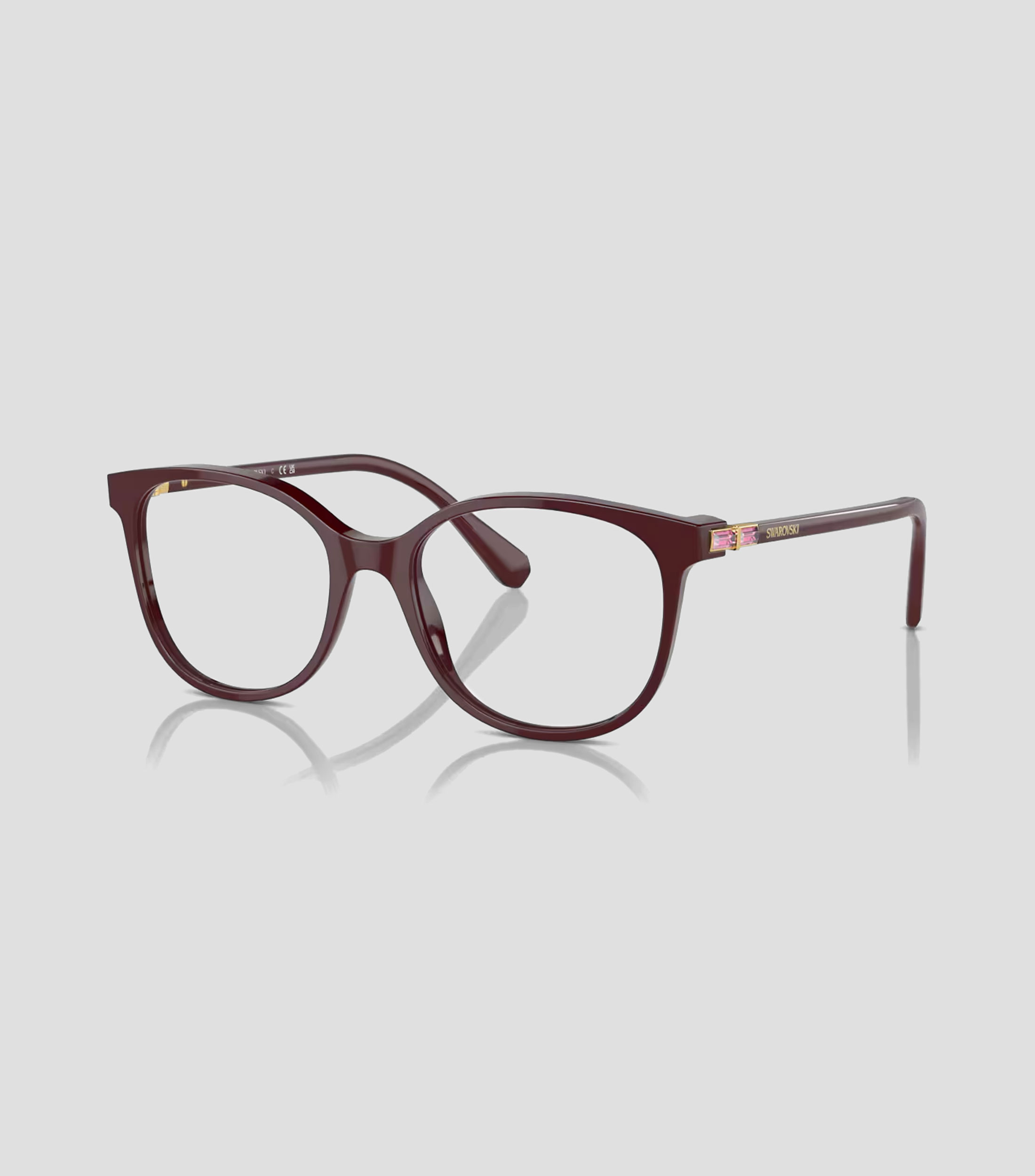 Lentes oftálmicos cuadrados borgoña Mujer