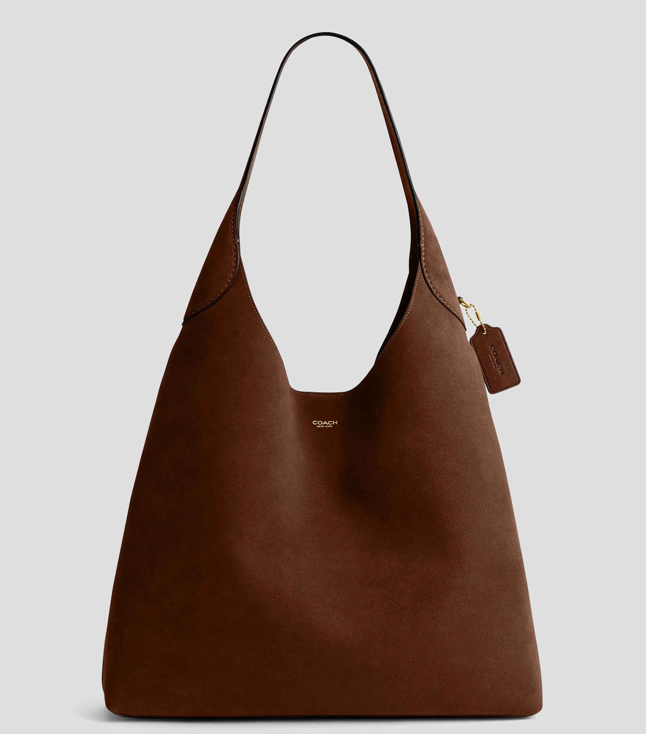 Bolsa shoulder café en piel Brooklyn Mujer