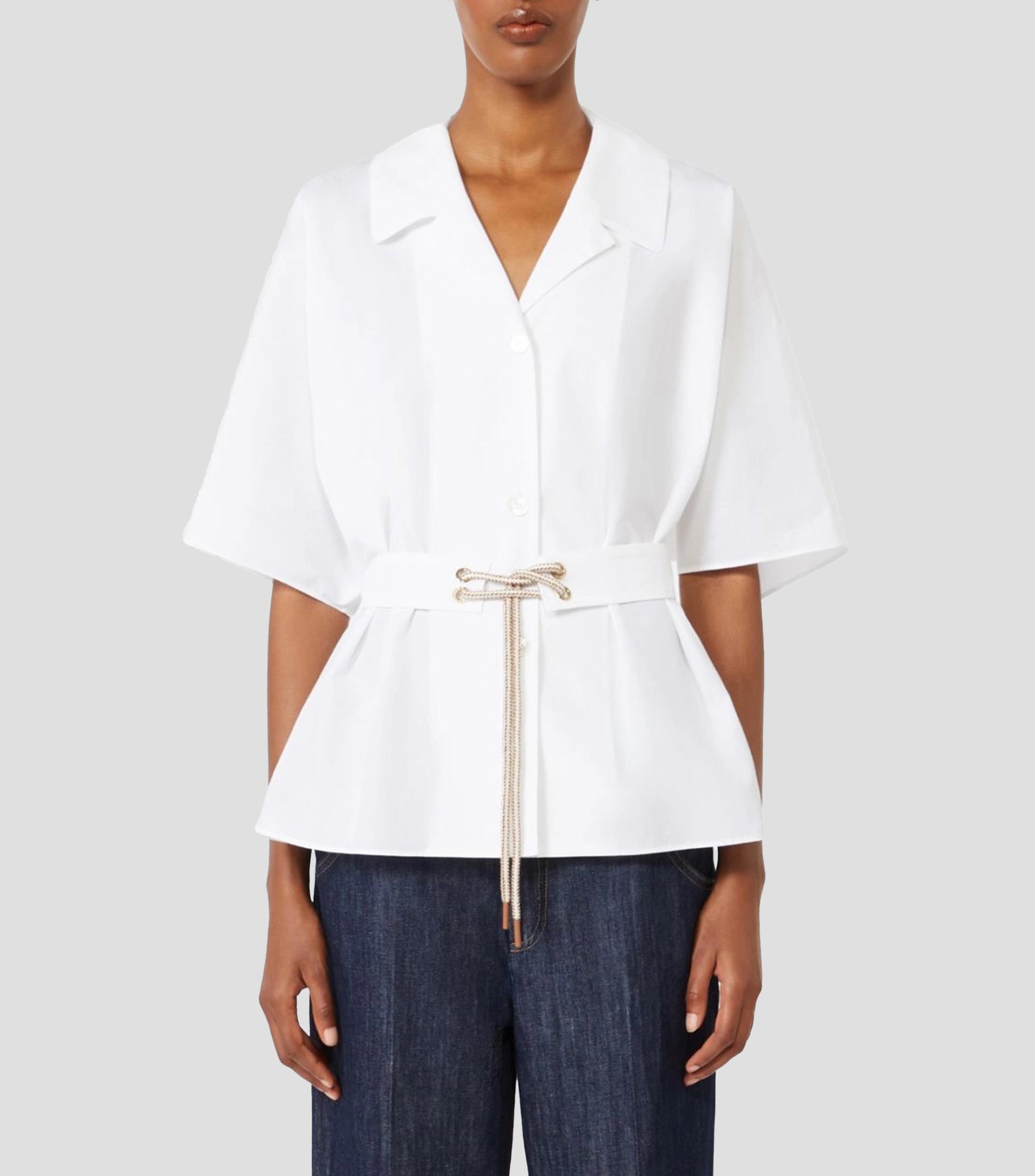 Camisa lisa con manga corta Mujer