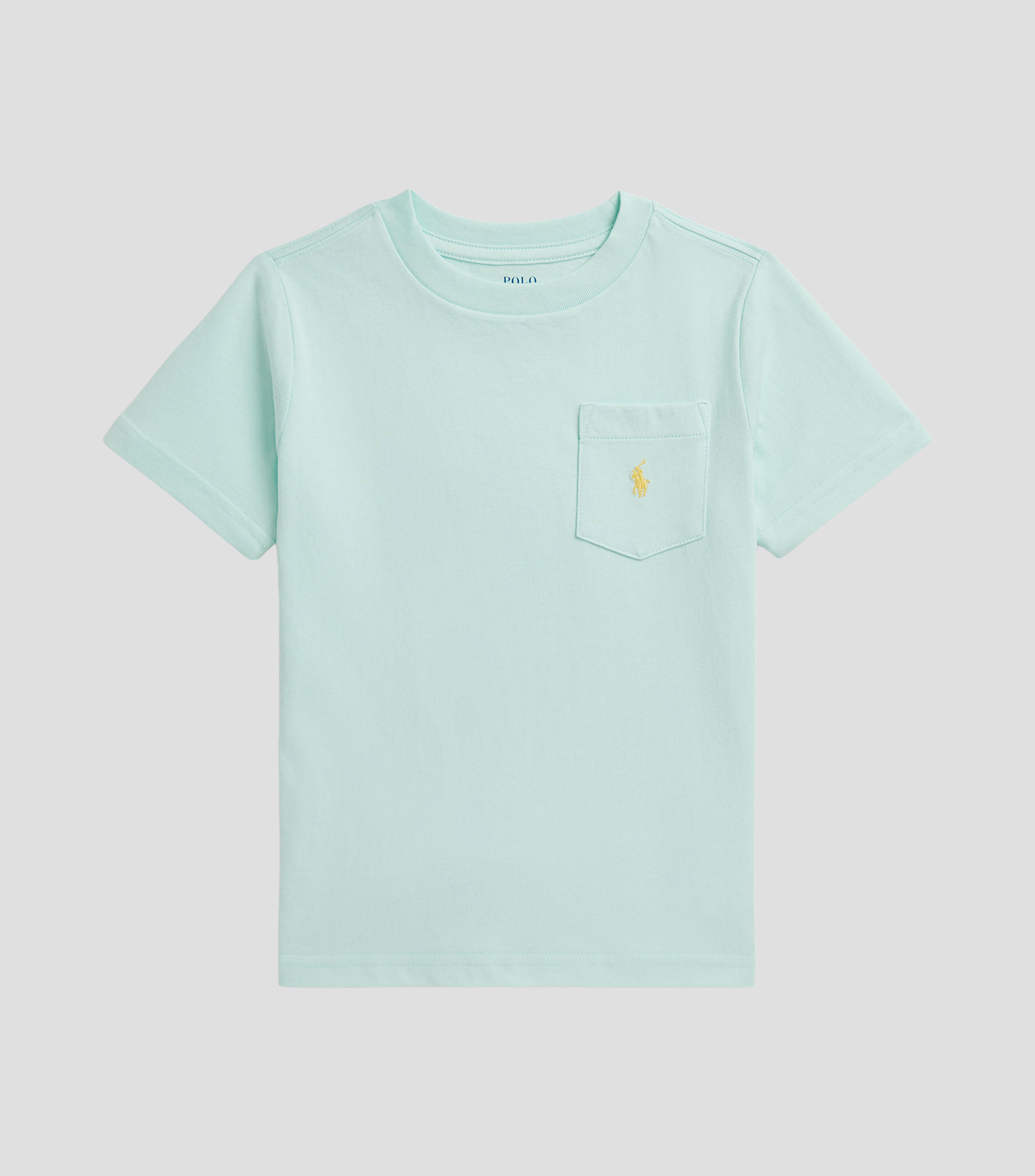 Playera de cuello redondo con manga corta lisa Niño