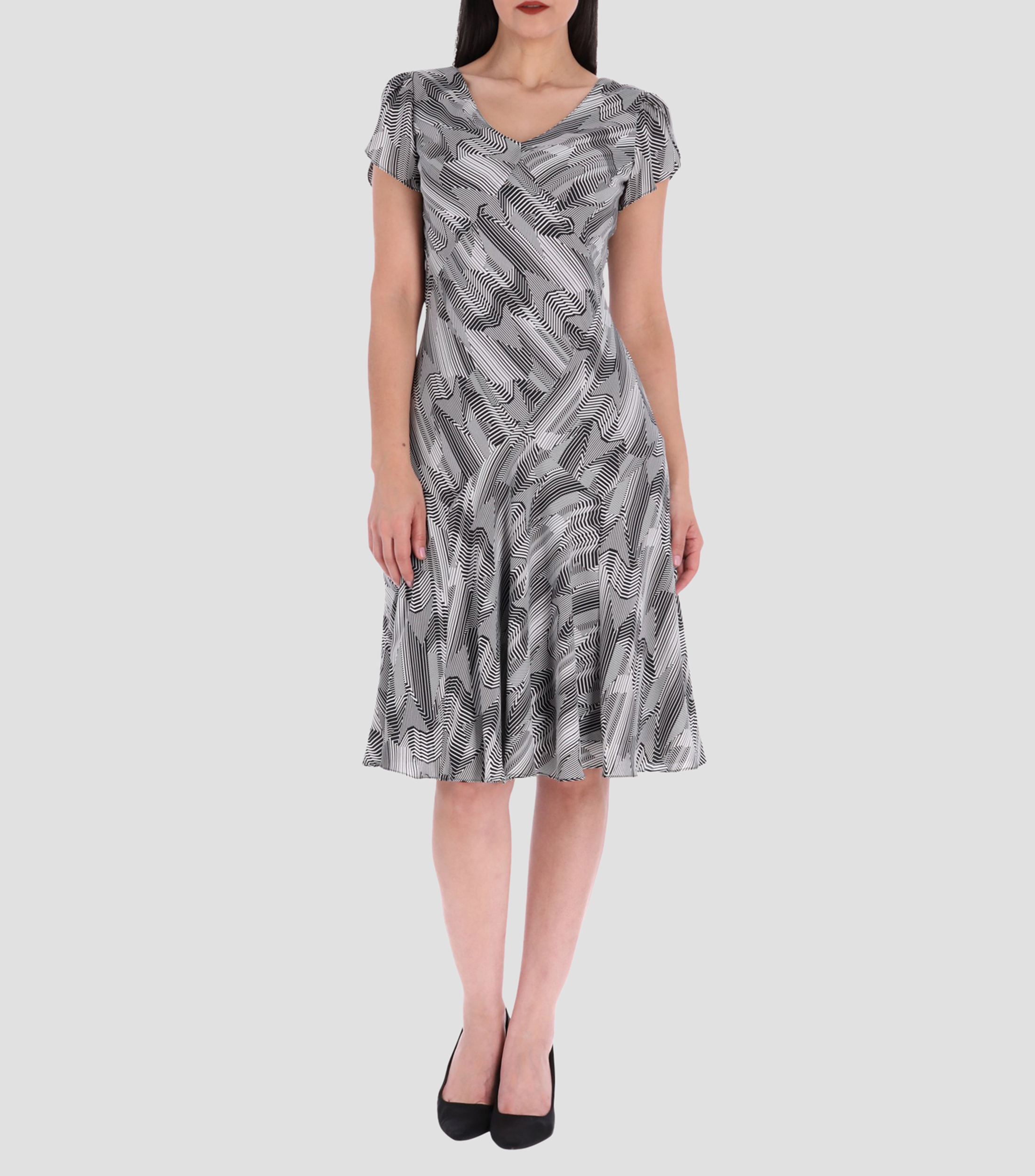 Vestido Midi manga corta Mujer