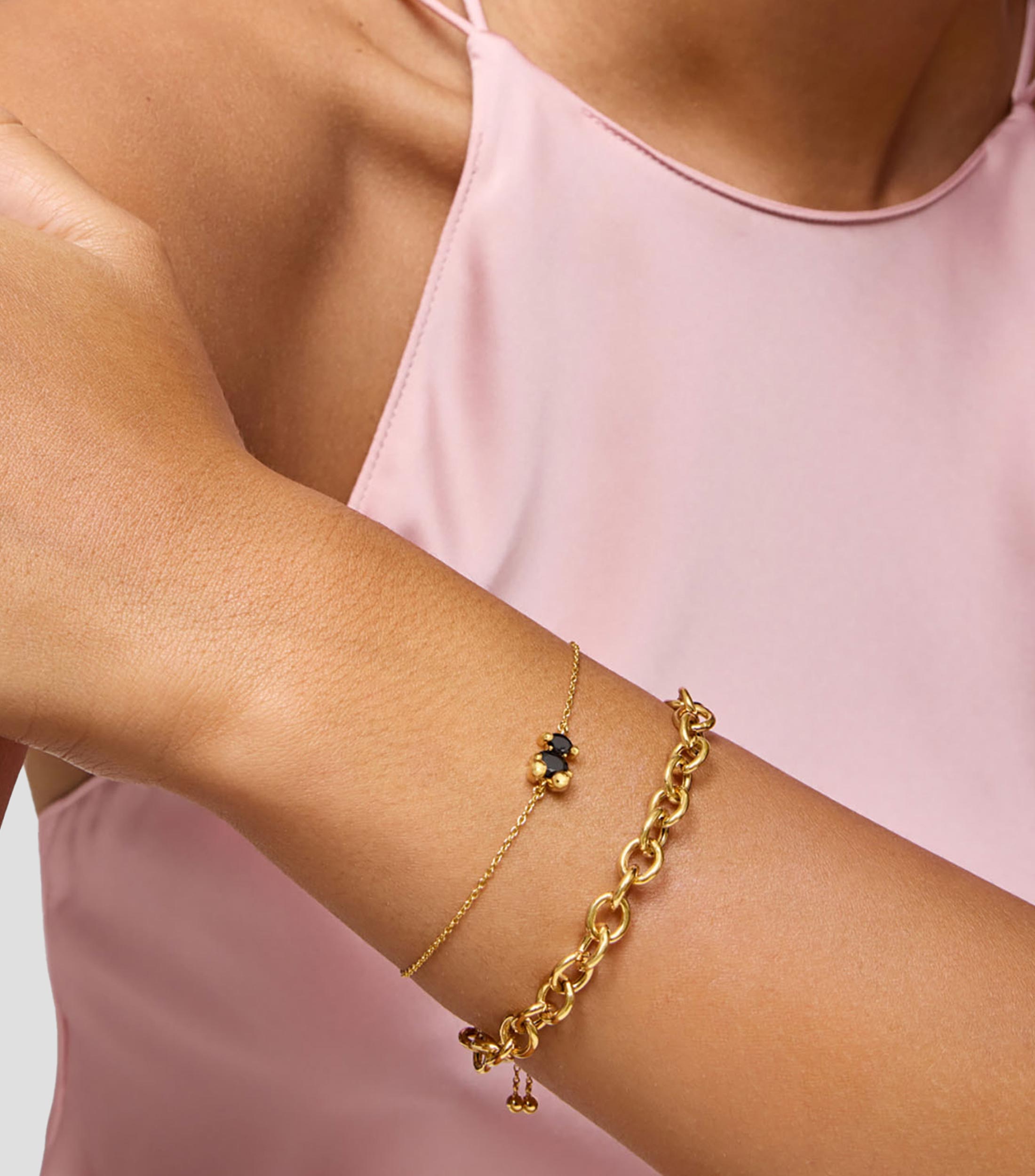 Pulsera en Plata Color Bear con Onix Mujer