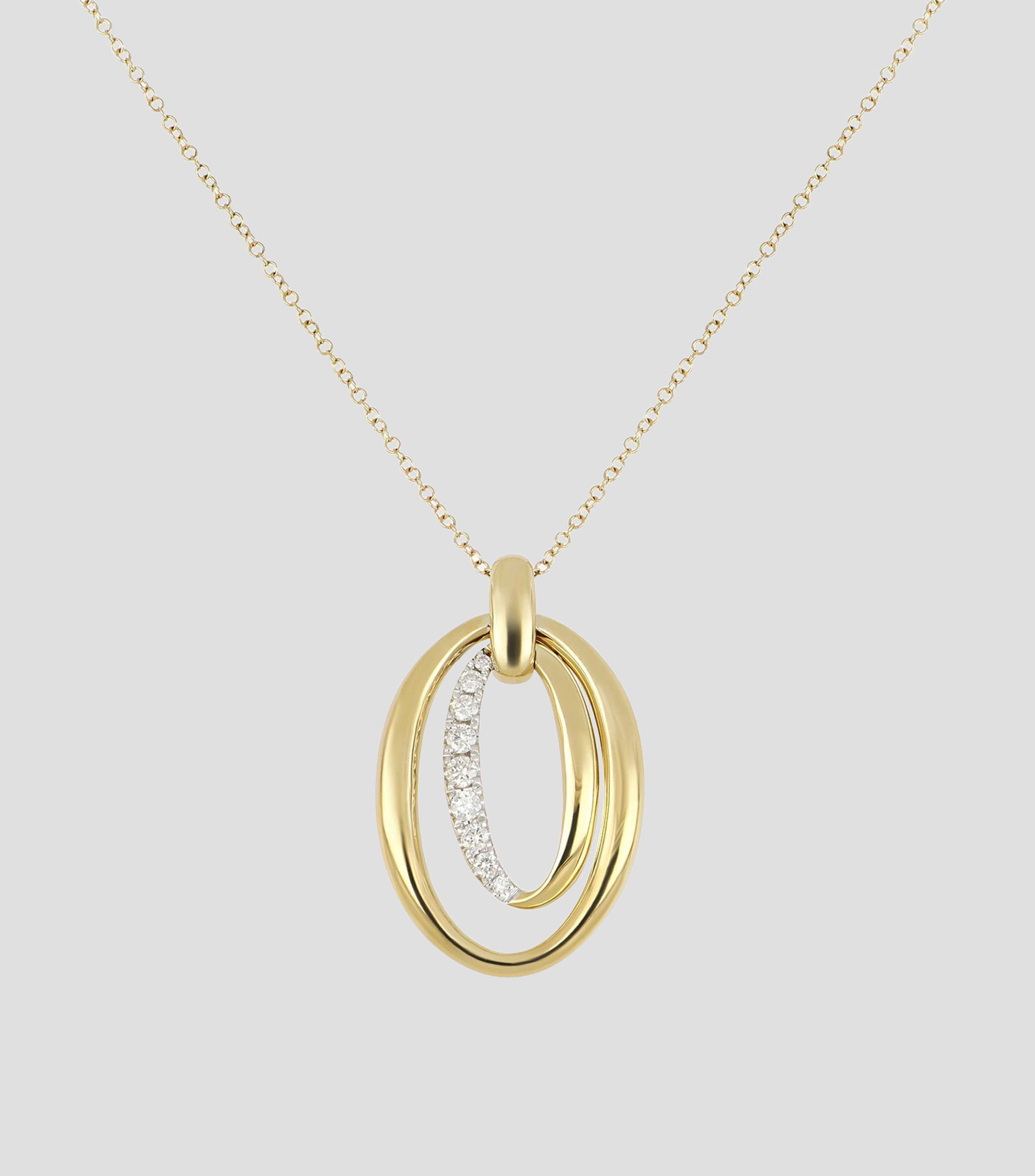 Gargantilla en oro amarillo de 14 kilates con diamante Mujer