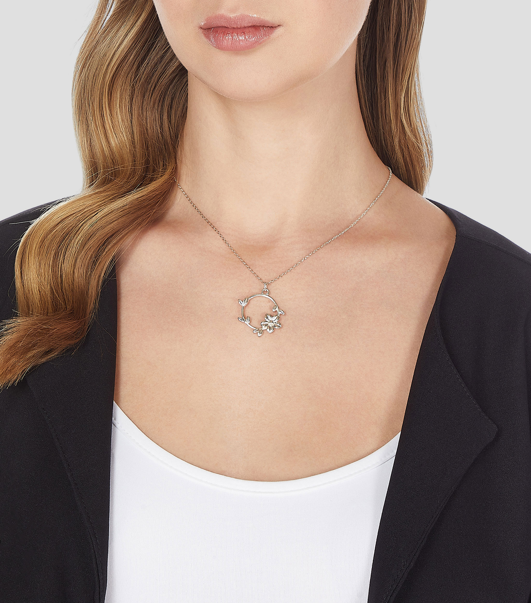 Dije con collar en plata .925 Mensaje de amor Mujer