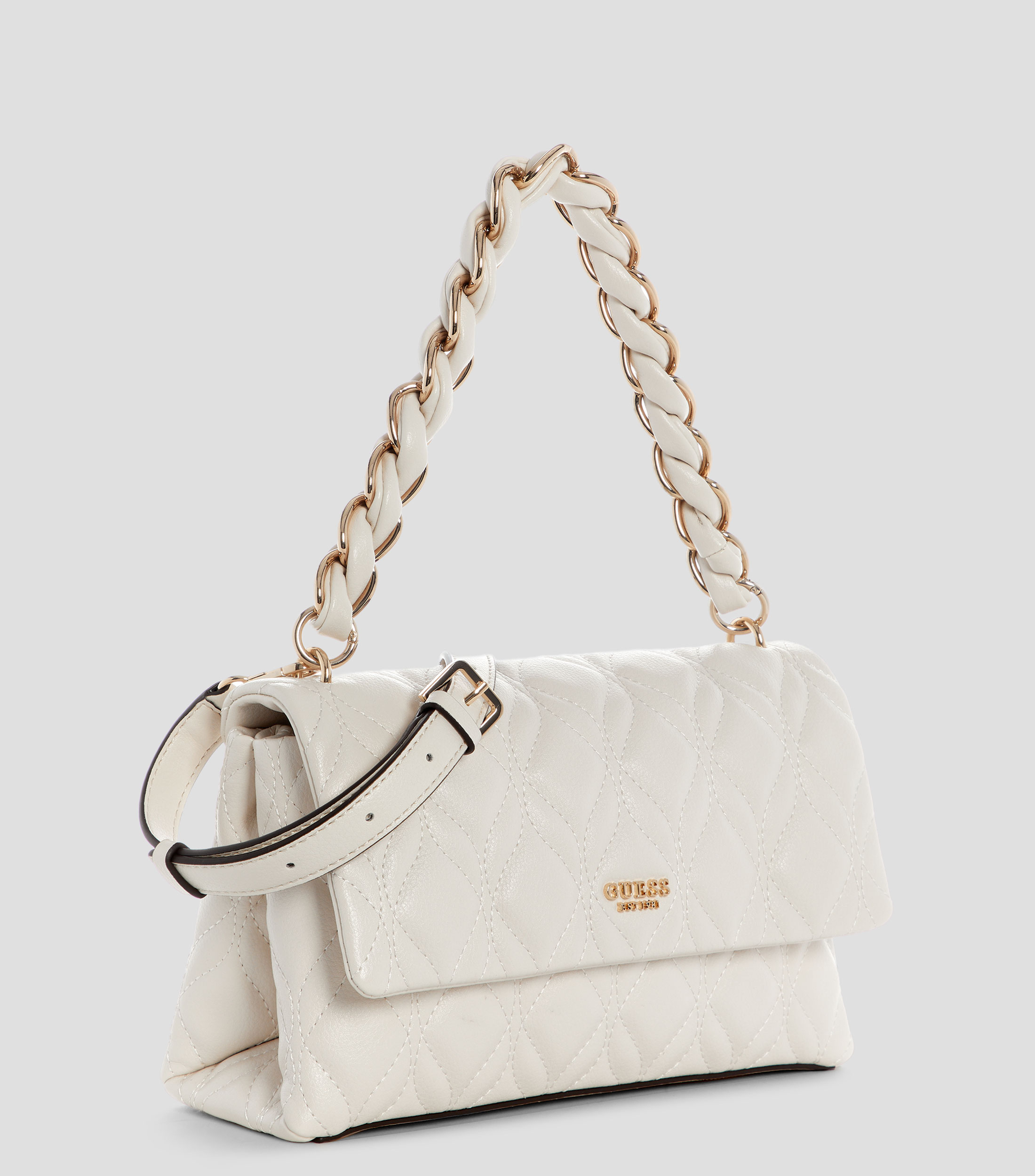 Bolsa crossbody blanca Maxine Flap lisa Mujer