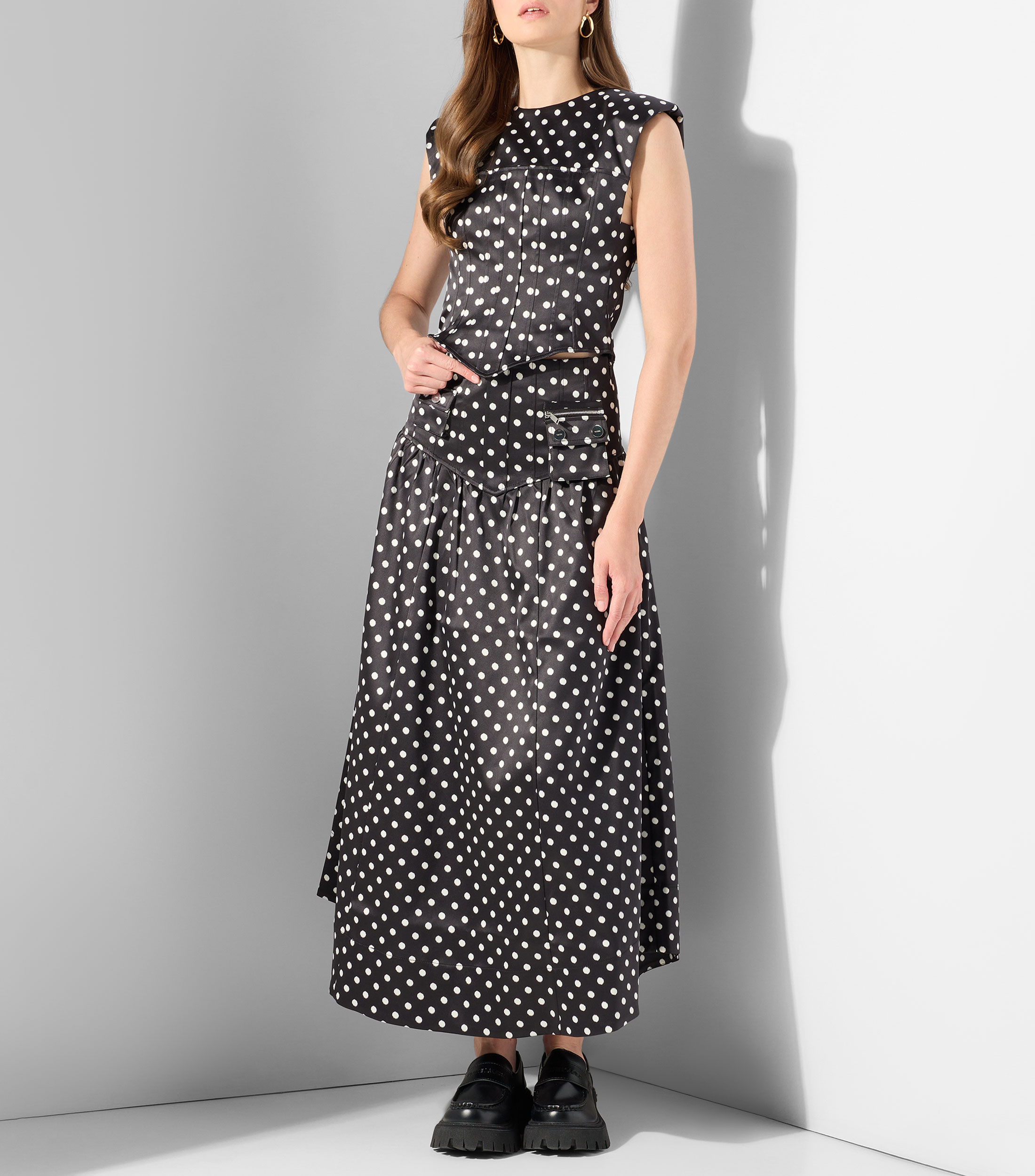 Blusa estampada sin mangas Mujer