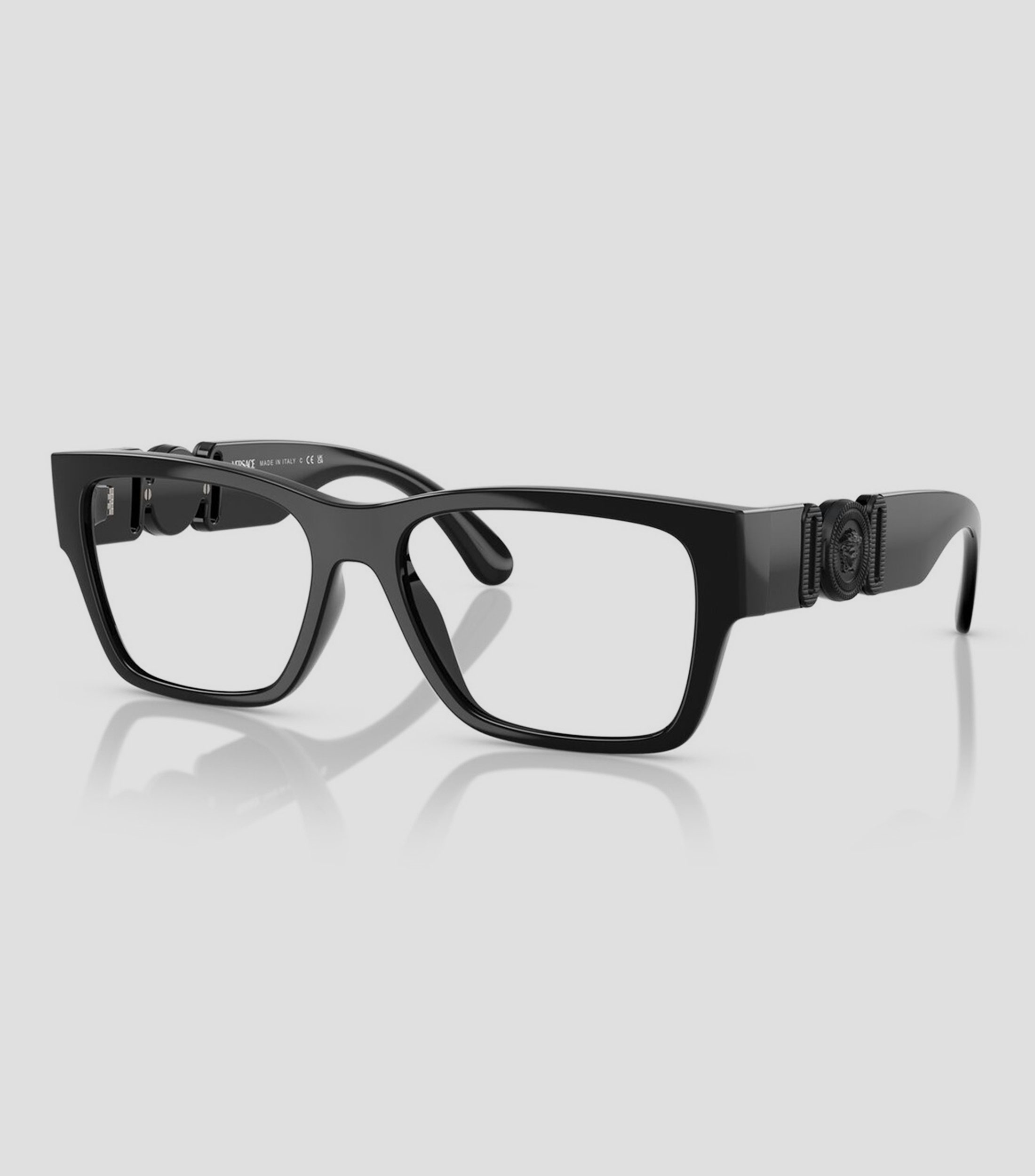 Lentes oftálmicos cuadrados negros Hombre