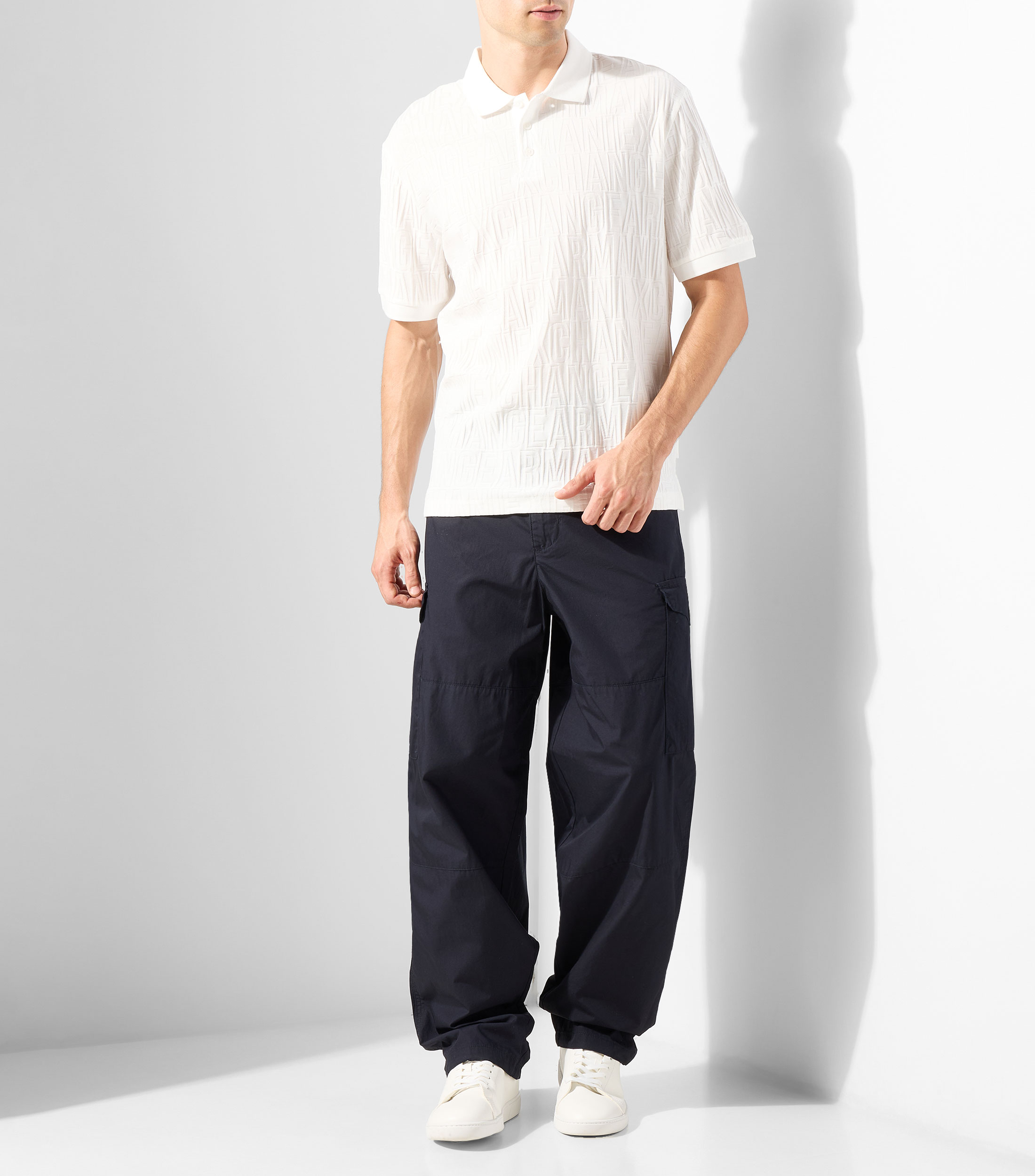 Playera tipo polo manga corta sólida Hombre