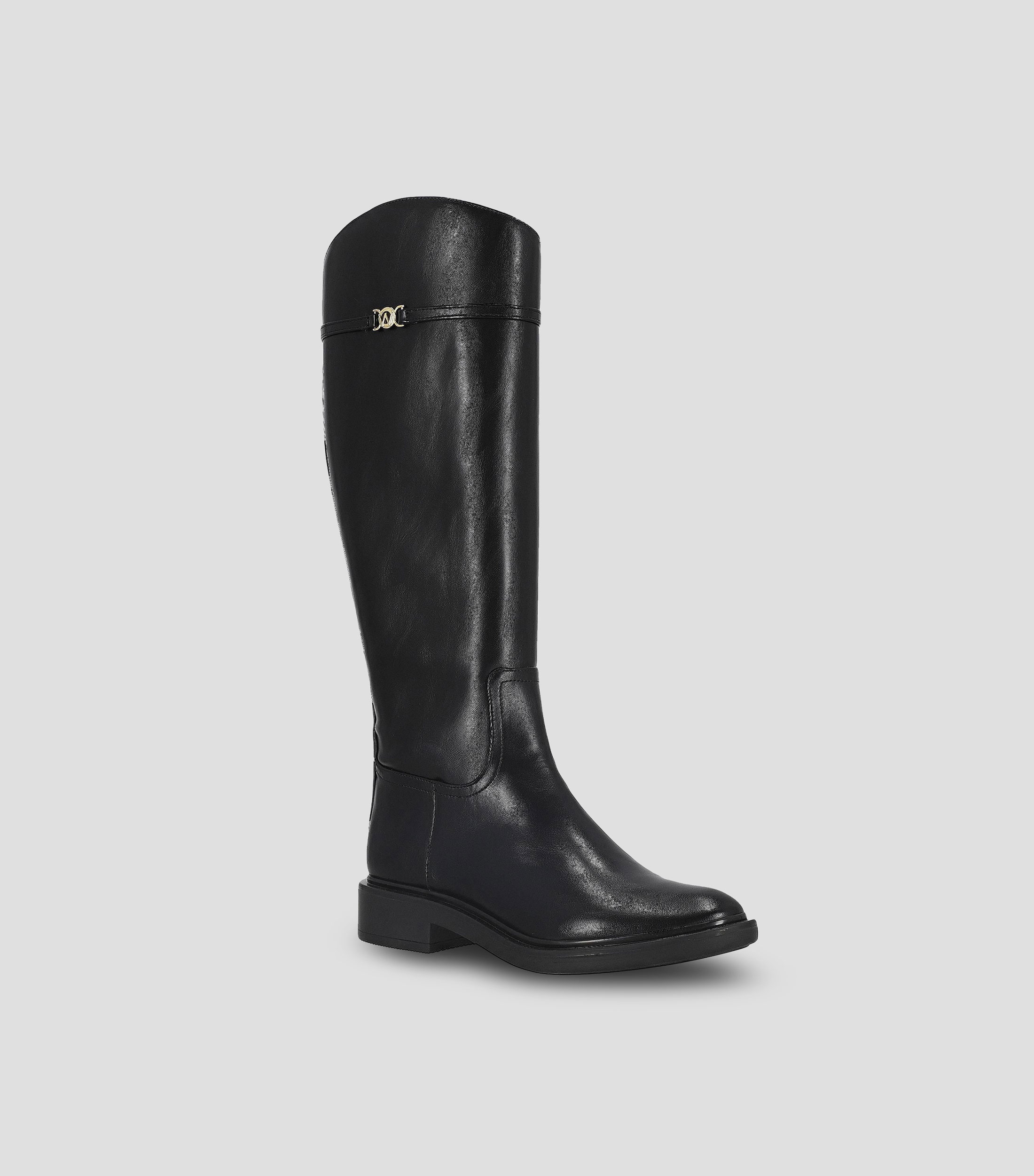 Botas con tacón bajo media luna Mujer