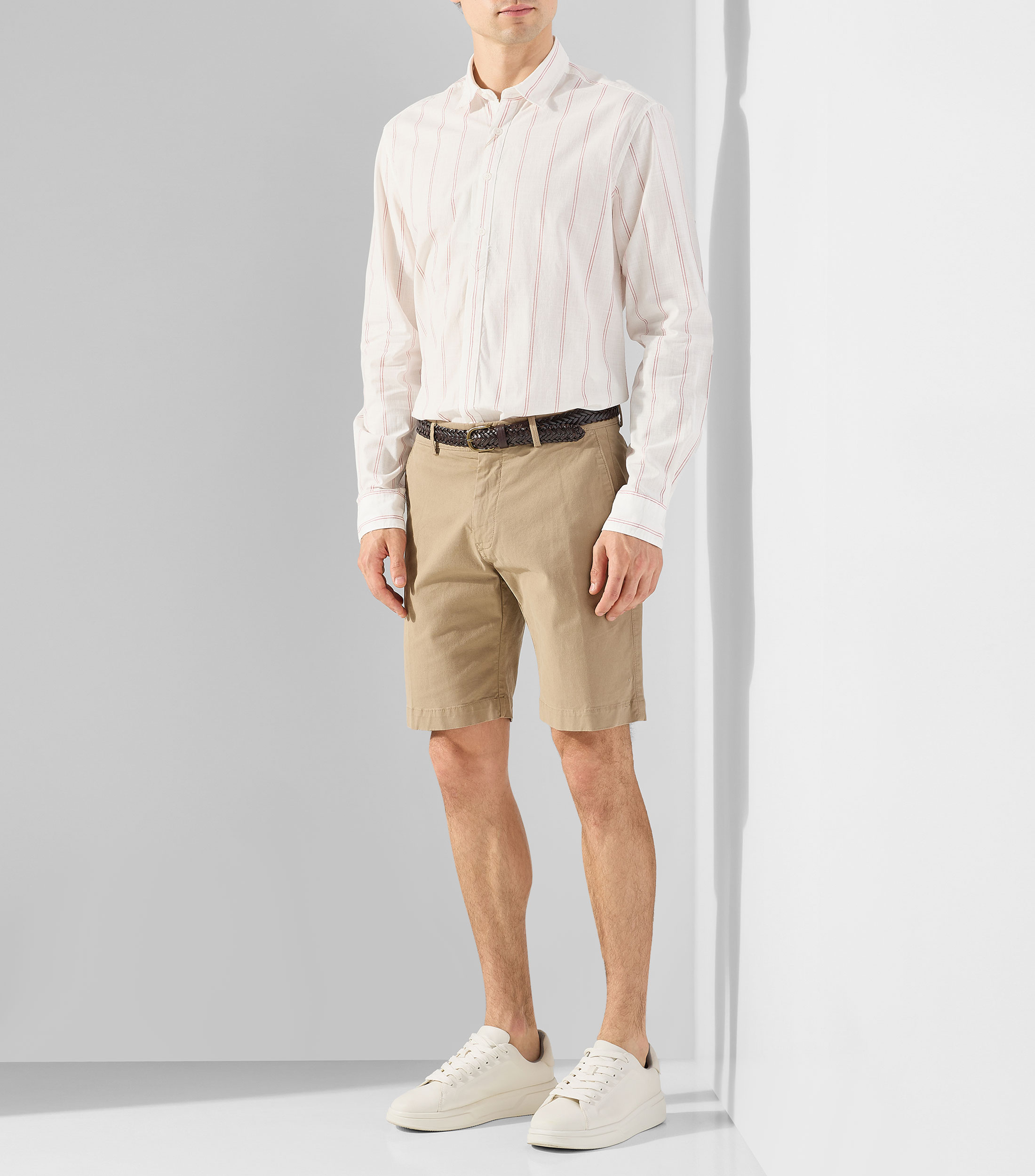 Camisa con rayas manga larga Hombre