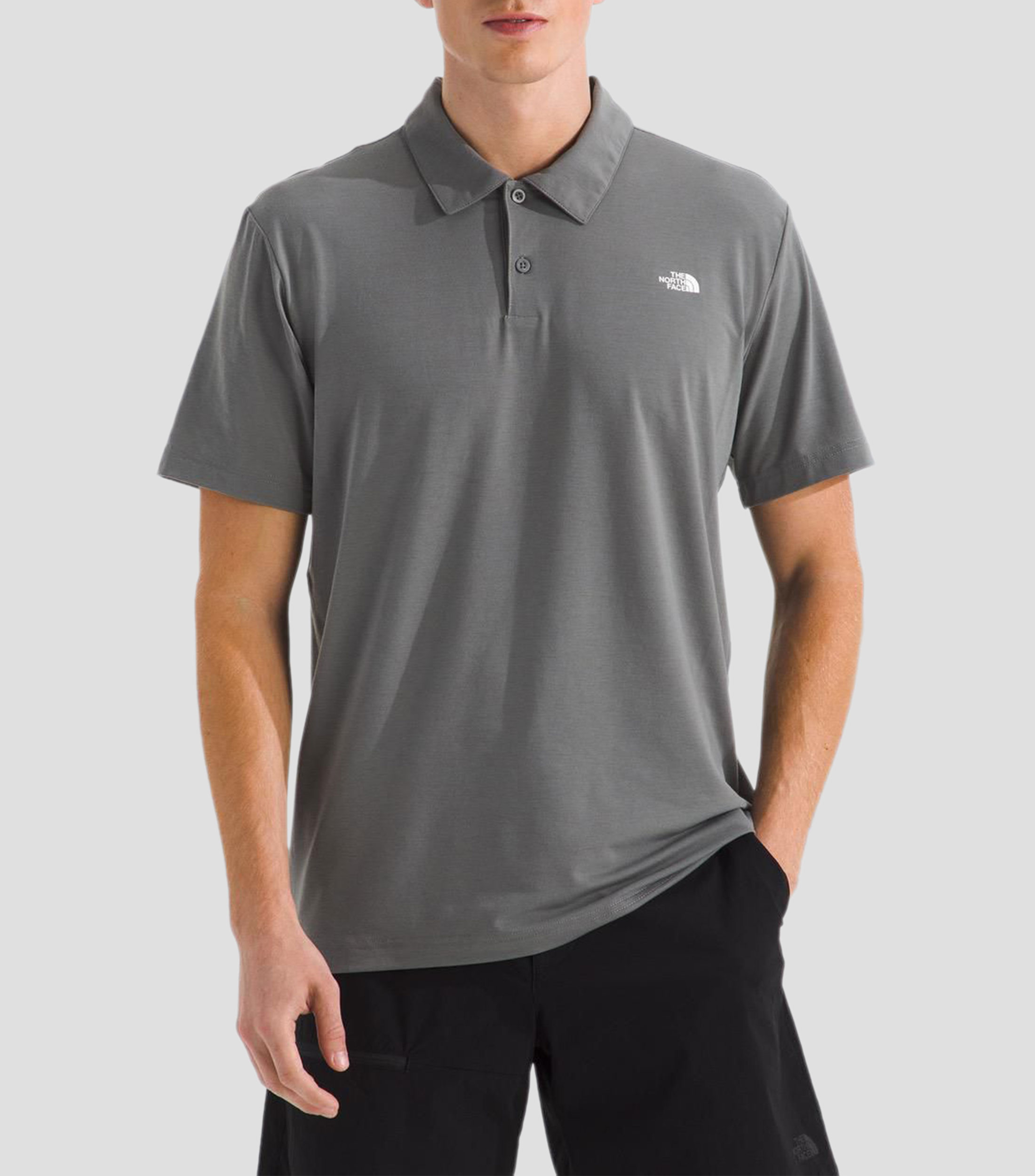 Playera tipo polo para senderismo Adventure con manga corta lisa Hombre